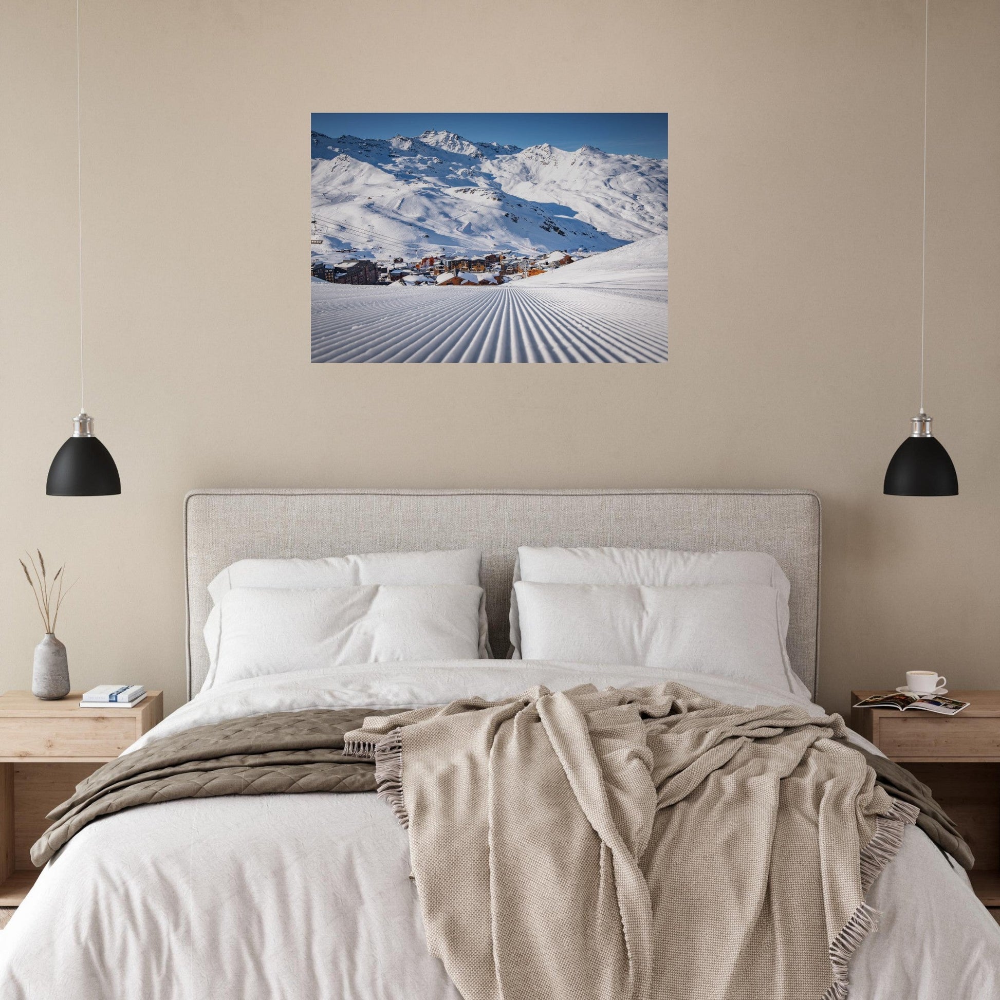 Vente Photo de Val Thorens sous la neige - Tableau photo alu montagne