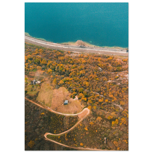 Vente Photo drone du lac du Bourget, Aix-les-Bains, Savoie #4 - Tableau photo alu montagne