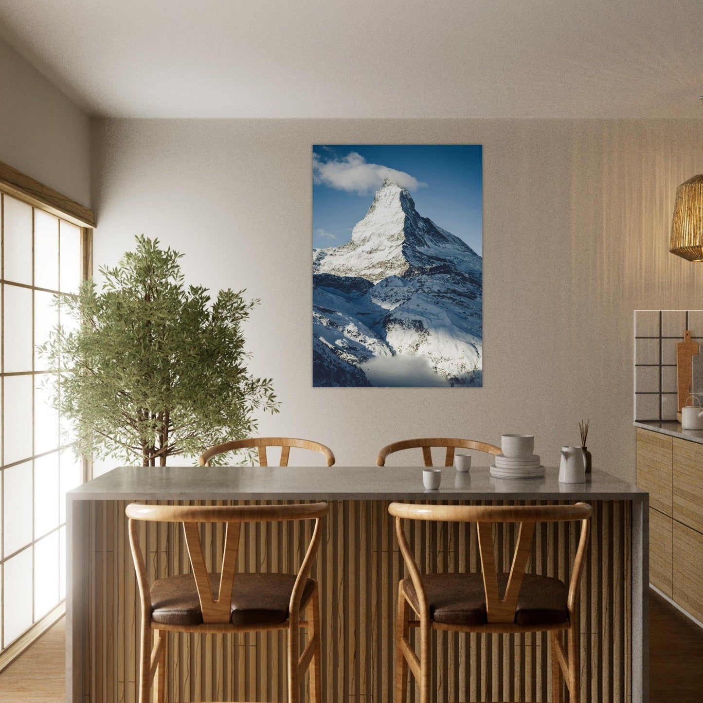 Tableau photo Photo du Cervin, Alpes Suisses — tirage aluminium Dibond mat, fabrication française, prêt à accrocher