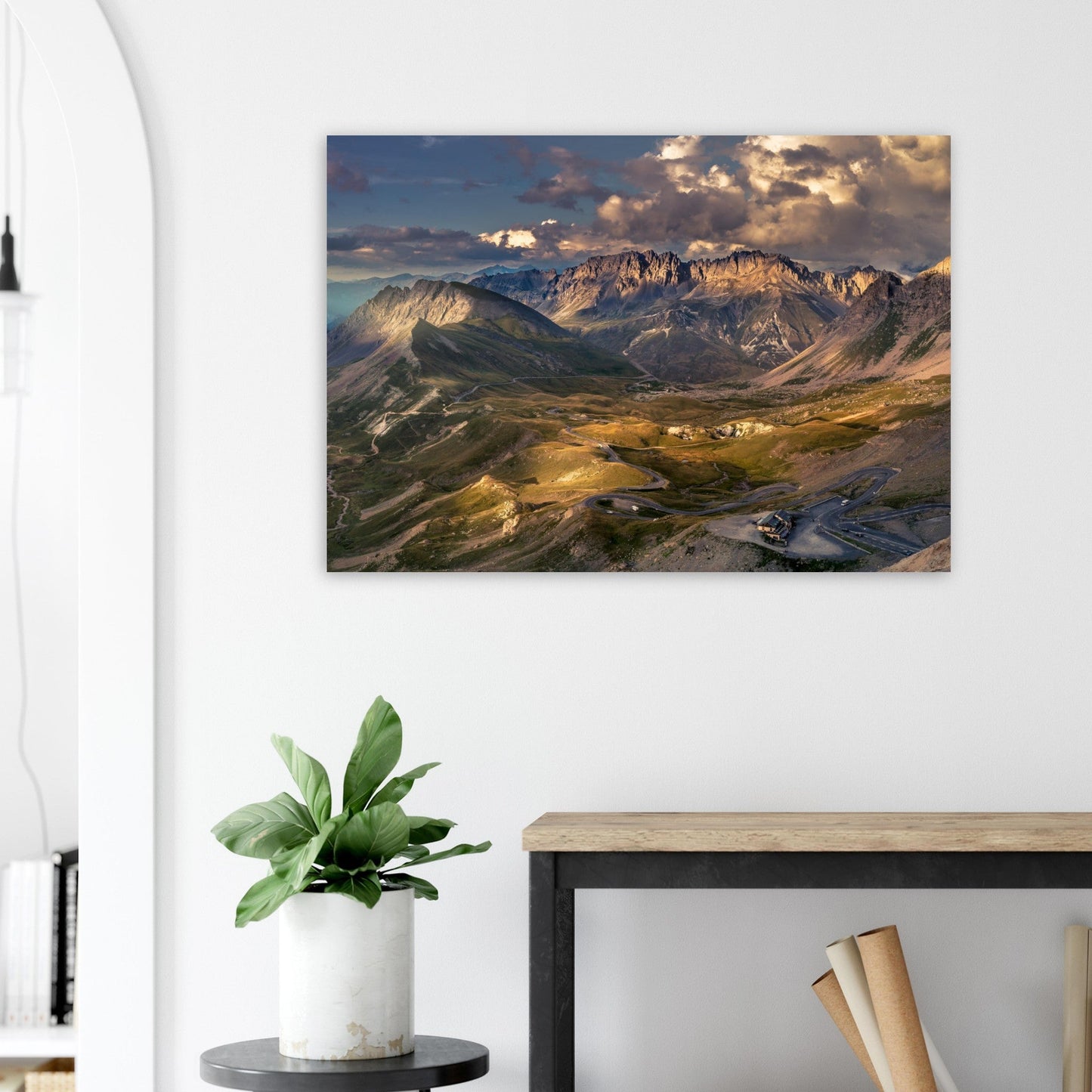 Tableau photo Photo du col du Galibier, Roche Dolvera et les rochers de la Grande Paré — tirage aluminium Dibond mat, fabrication française, prêt à accrocher