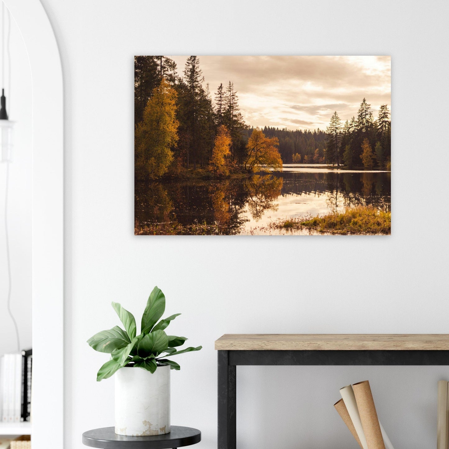 Tableau photo Photo du Jura en automne 2 — tirage aluminium Dibond mat, fabrication française, prêt à accrocher