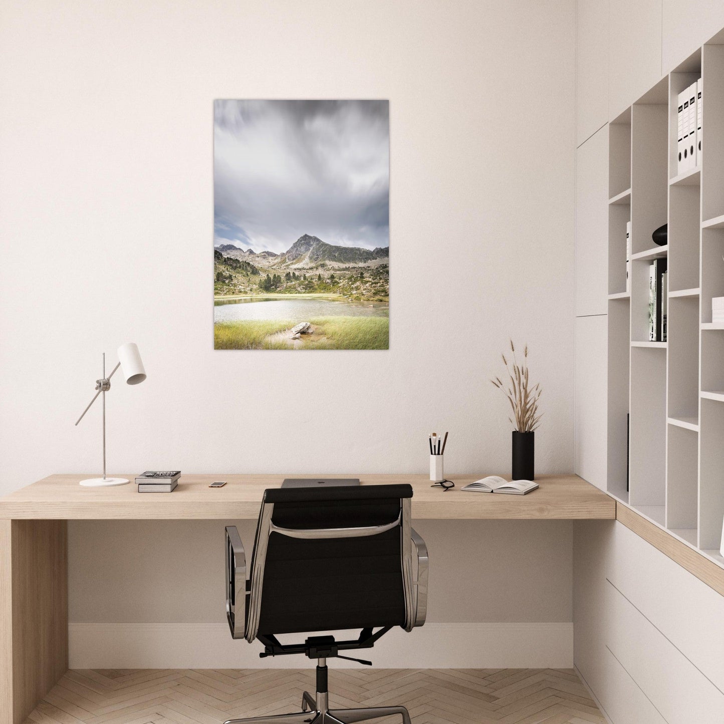 Tableau photo Photo du lac de la Jonquerie, Pyrénées — tirage aluminium Dibond mat, fabrication française, prêt à accrocher