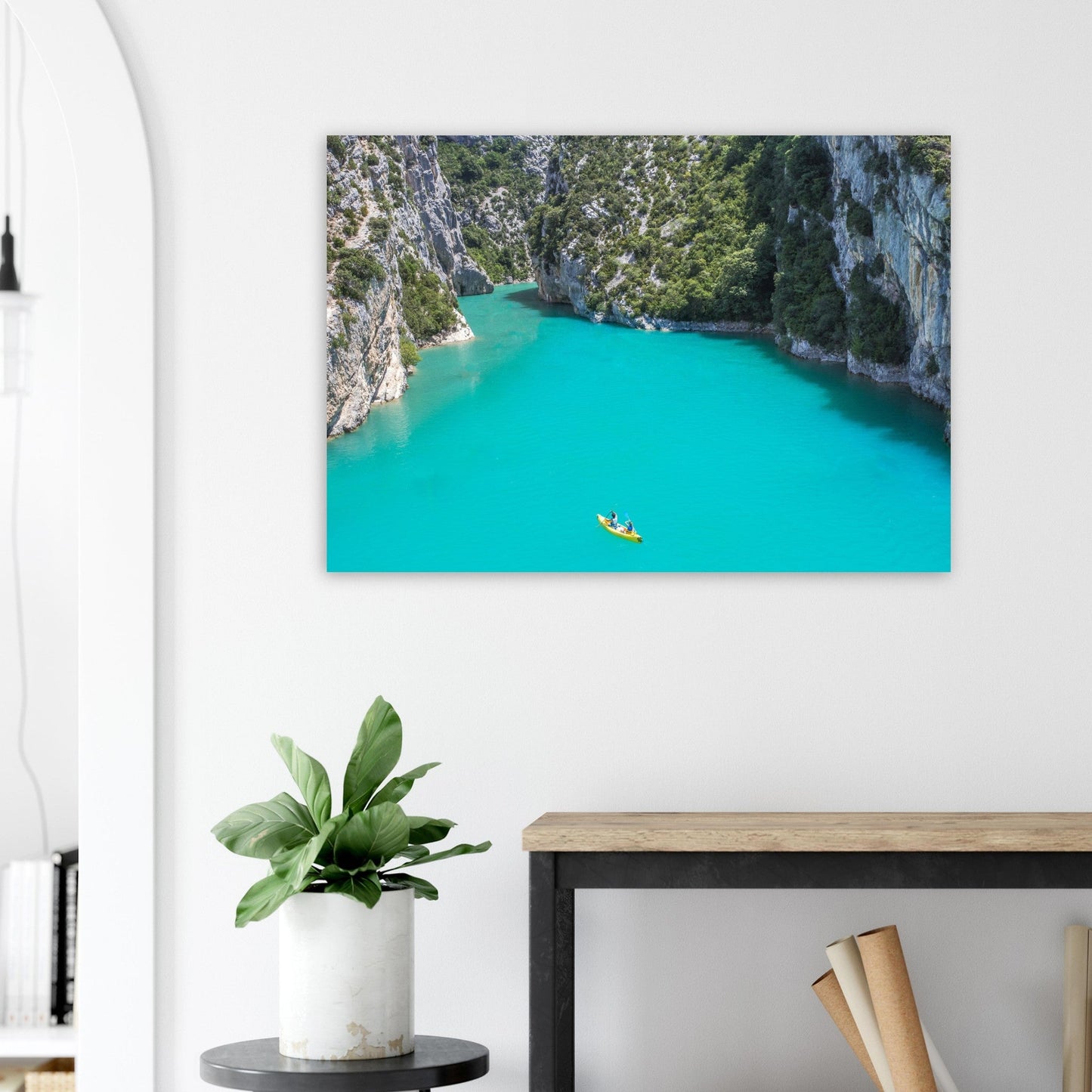 Tableau photo Photo du Lac de Sainte Croix, Gorges du Verdon, Provence — tirage aluminium Dibond mat, fabrication française, prêt à accrocher