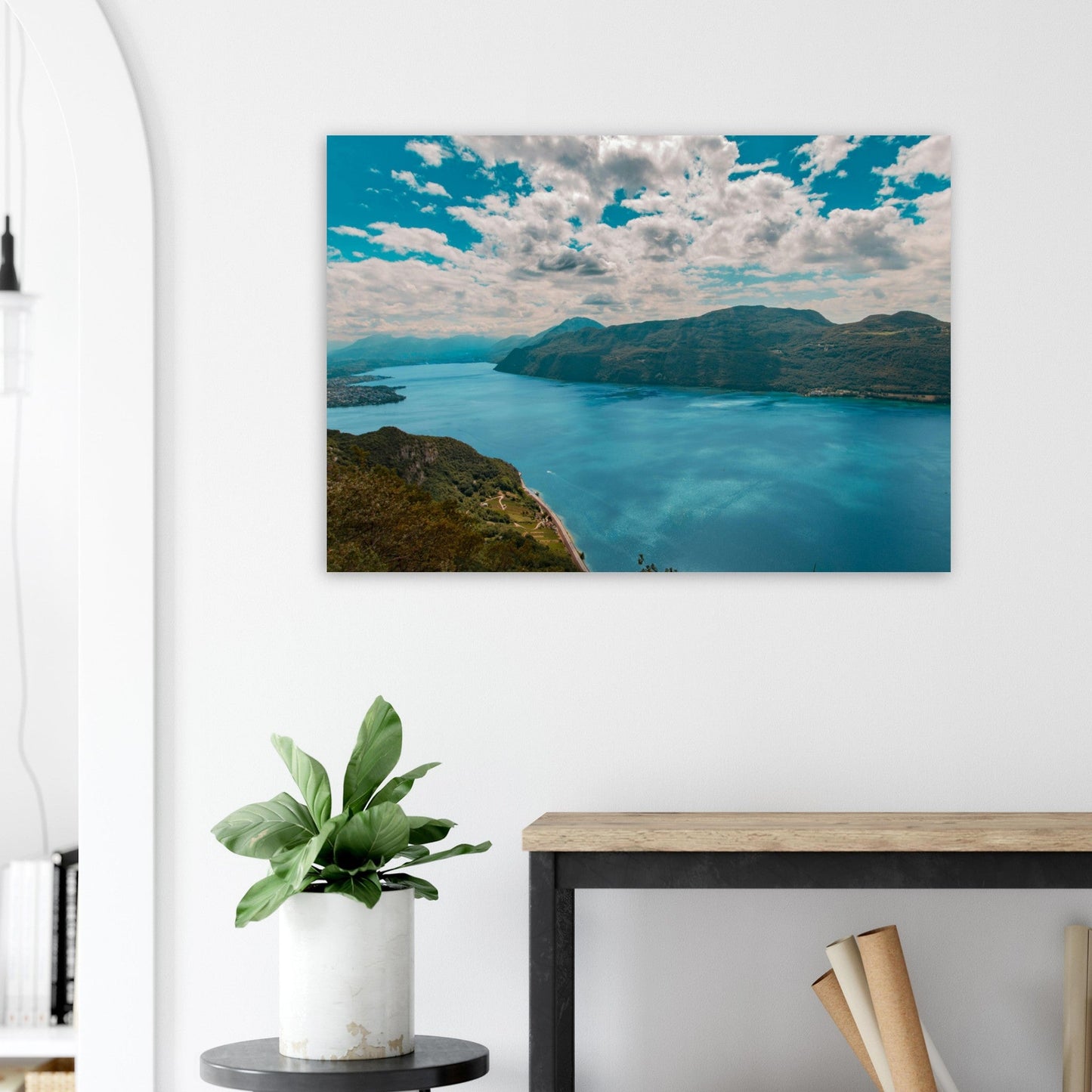 Tableau photo Photo du lac du Bourget, Aix - les - Bains, Savoie 1 — tirage aluminium Dibond mat, fabrication française, prêt à accrocher