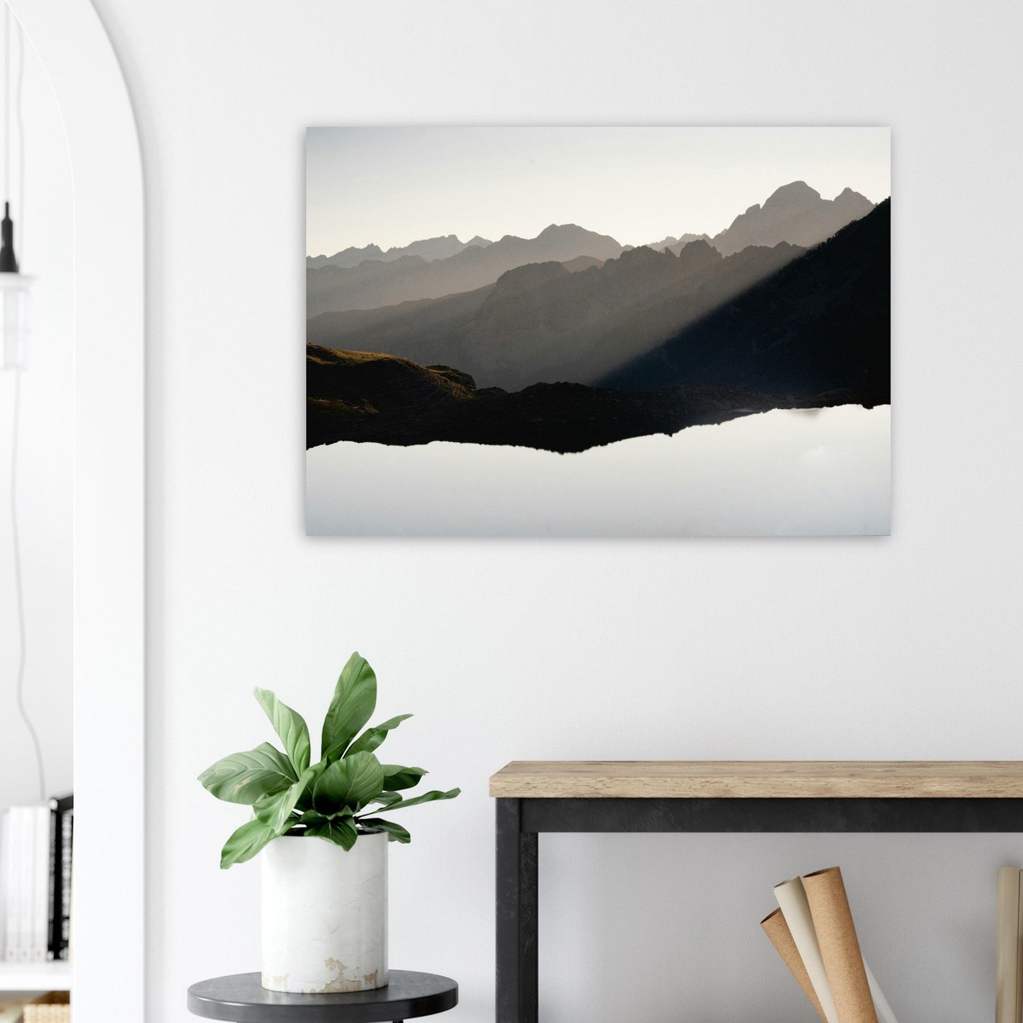 Tableau photo Photo du lac et du Pic du Midi d'Ossau, Laruns, Pyrénées 3 — tirage aluminium Dibond mat, fabrication française, prêt à accrocher