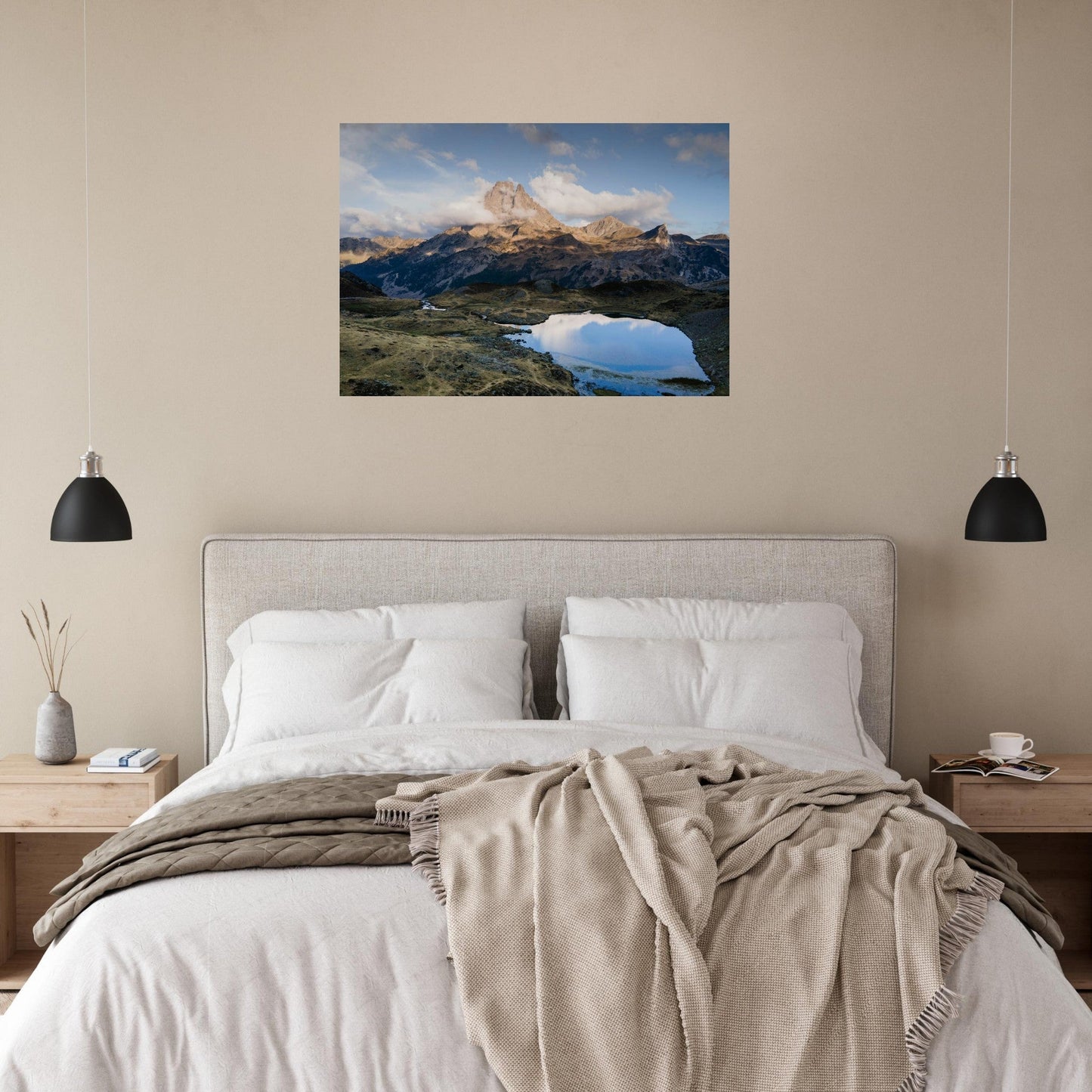 Tableau photo Photo du lac et du Pic du Midi d'Ossau, Laruns, Pyrénées 6 — tirage aluminium Dibond mat, fabrication française, prêt à accrocher