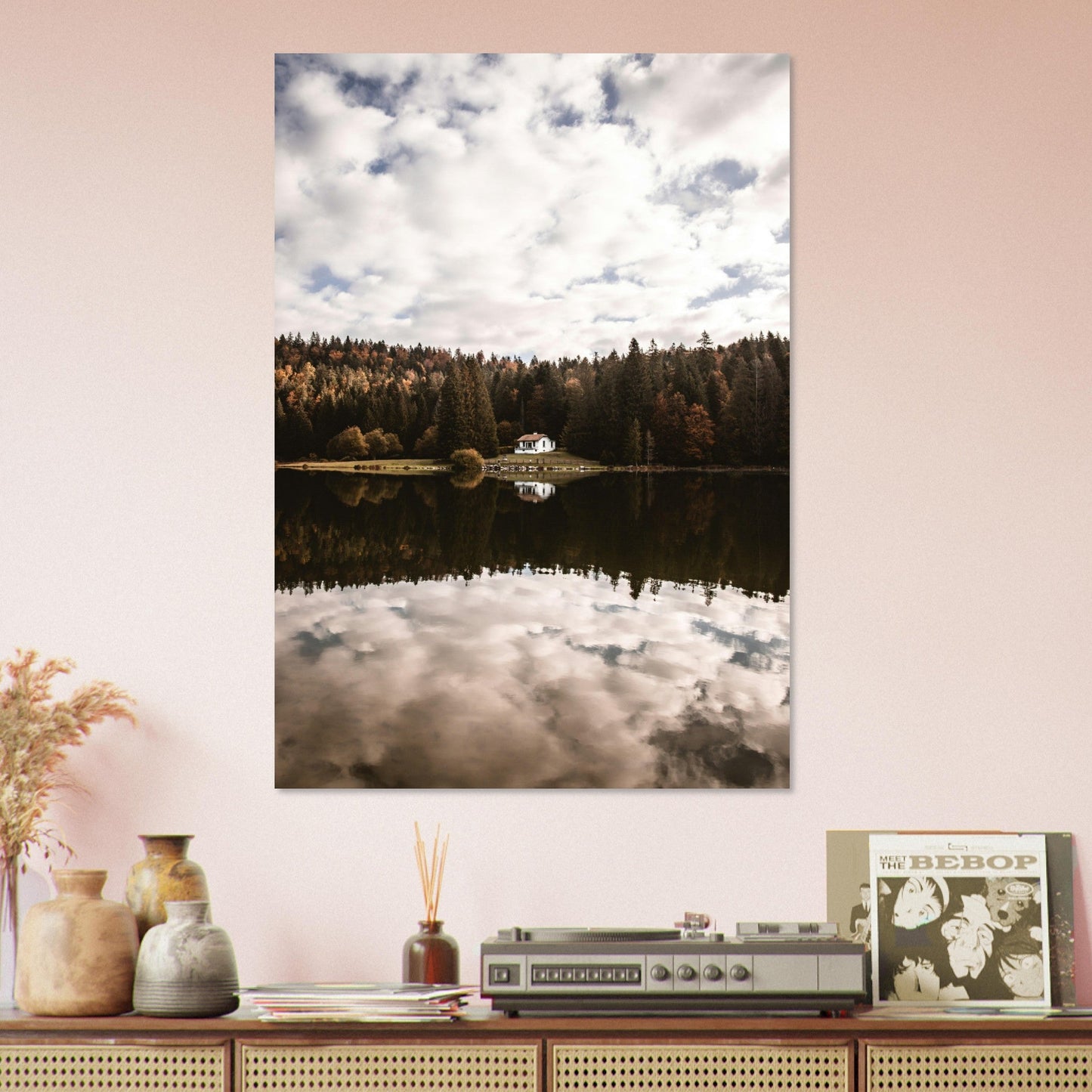 Tableau photo Photo du lac Genin en automne, Jura 2 — tirage aluminium Dibond mat, fabrication française, prêt à accrocher