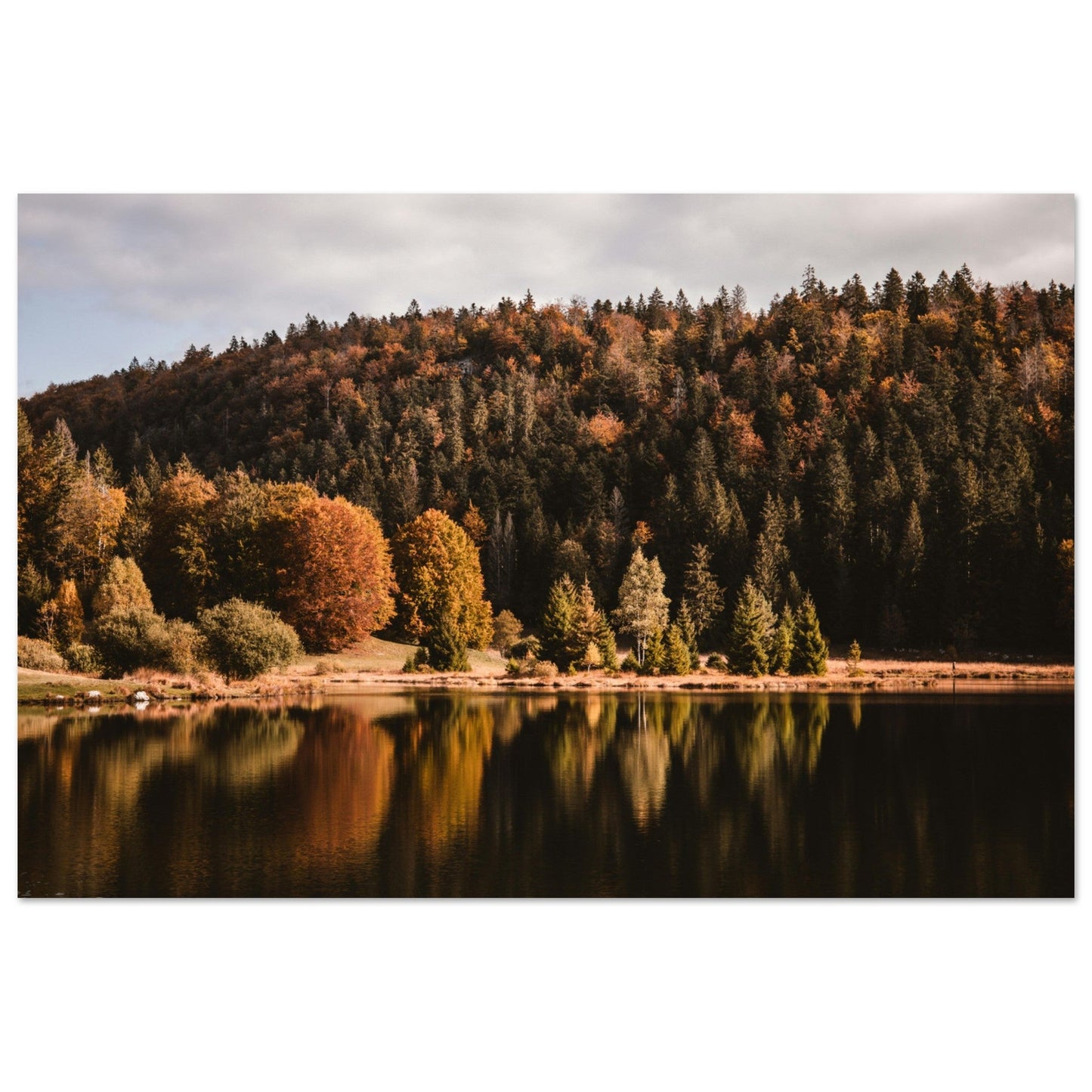 Vente Photo du lac Genin en automne, Jura #3 - Tableau photo alu montagne