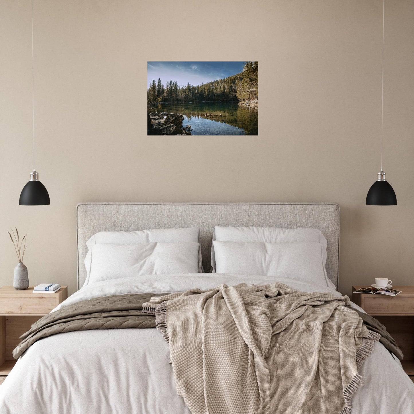 Tableau photo Photo du Lac Vert, Passy, Haute - Savoie — tirage aluminium Dibond mat, fabrication française, prêt à accrocher