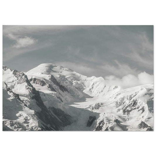 Vente Photo du Mont-Blanc - Noir & Blanc - Tableau photo alu montagne