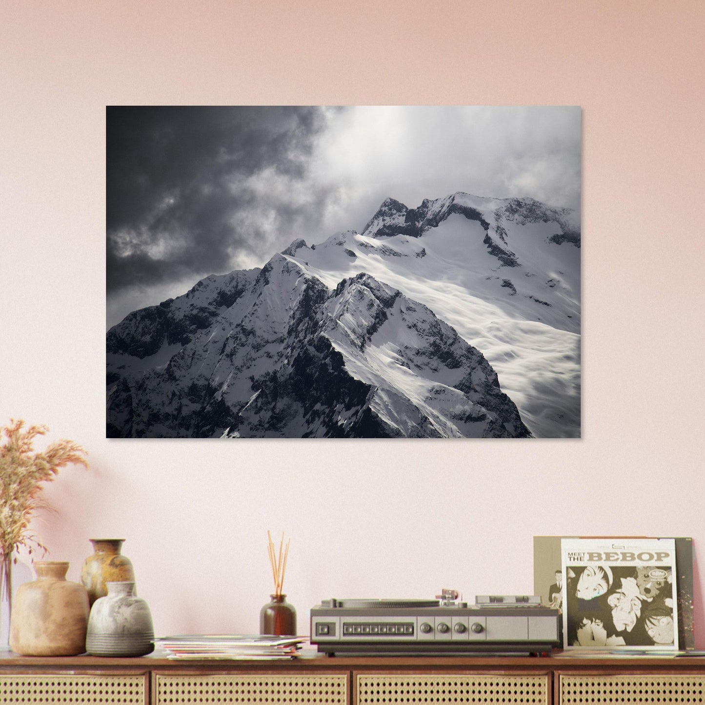 Vente Photo du Pic Blanc, Alpe d'Huez - Noir & Blanc #1 - Tableau photo alu montagne