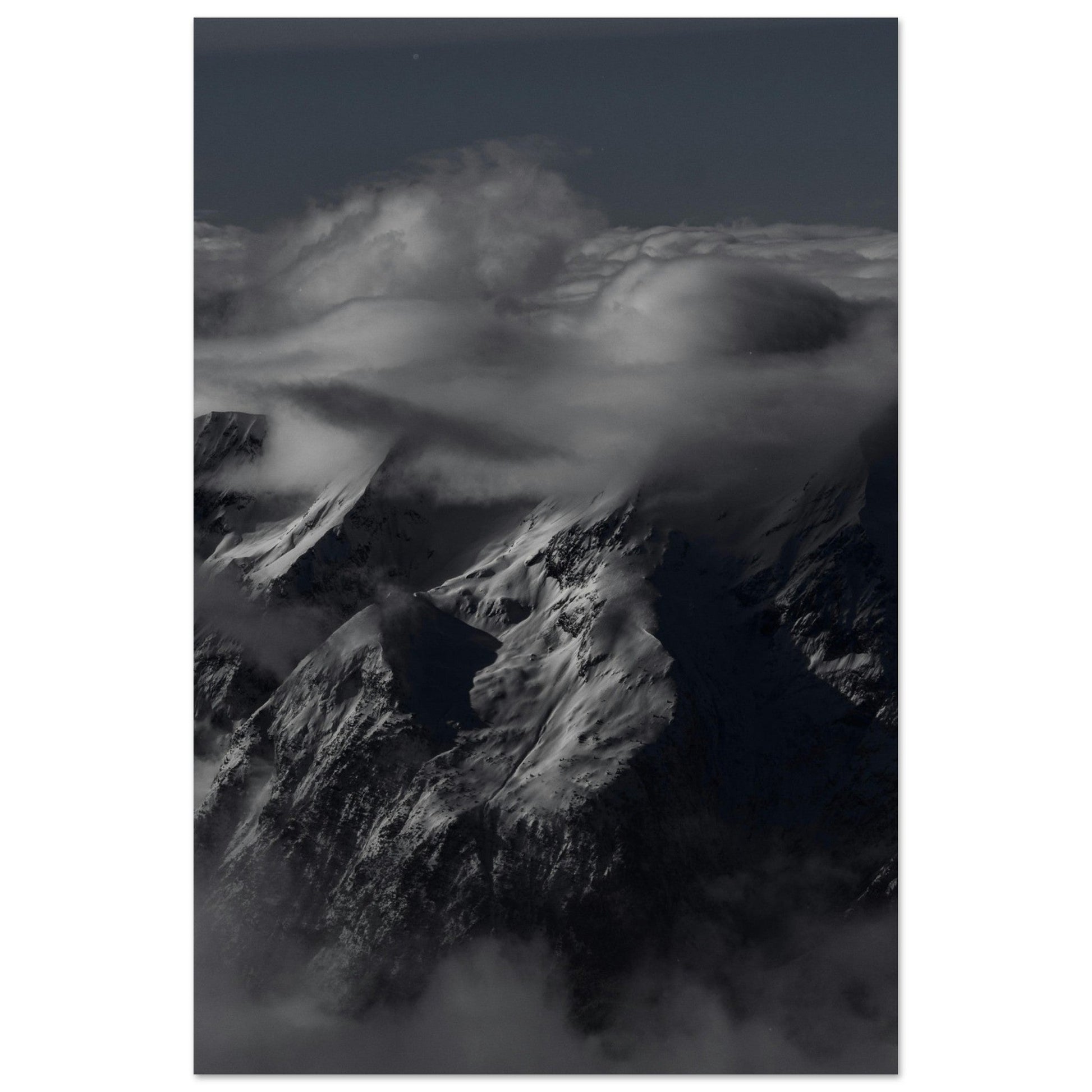 Vente Photo du Pic Blanc, Alpe d'Huez - Noir & Blanc #2 - Tableau photo alu montagne