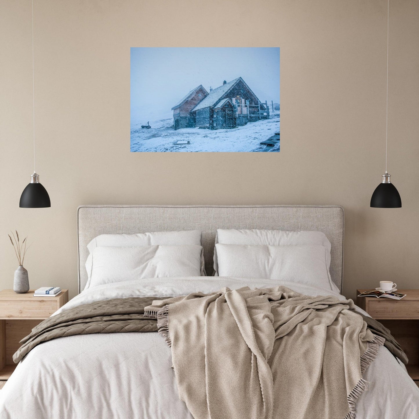 Vente Photo du refuge de la Valette sous la neige, Vanoise - Tableau photo alu montagne