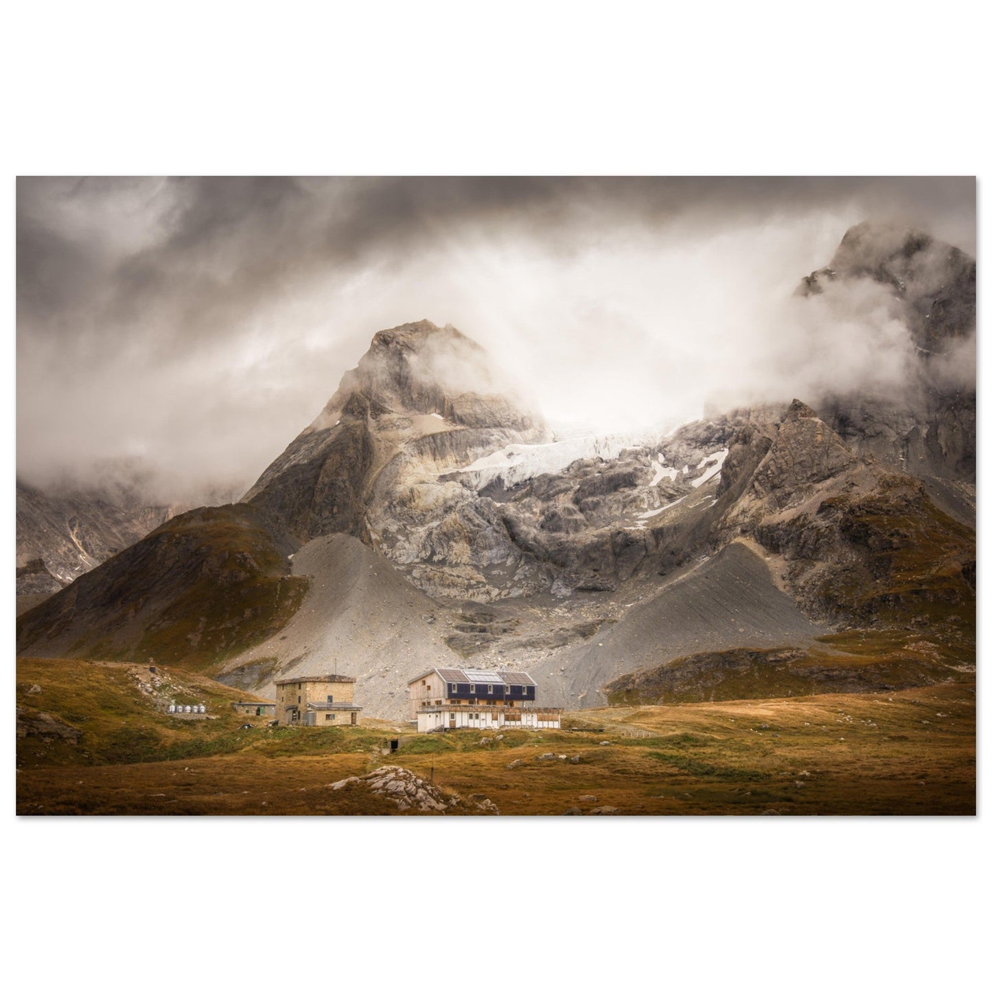 Vente Photo du refuge de la Vanoise (ex. Felix Faure) et de la Grande Casse - Tableau photo alu montagne