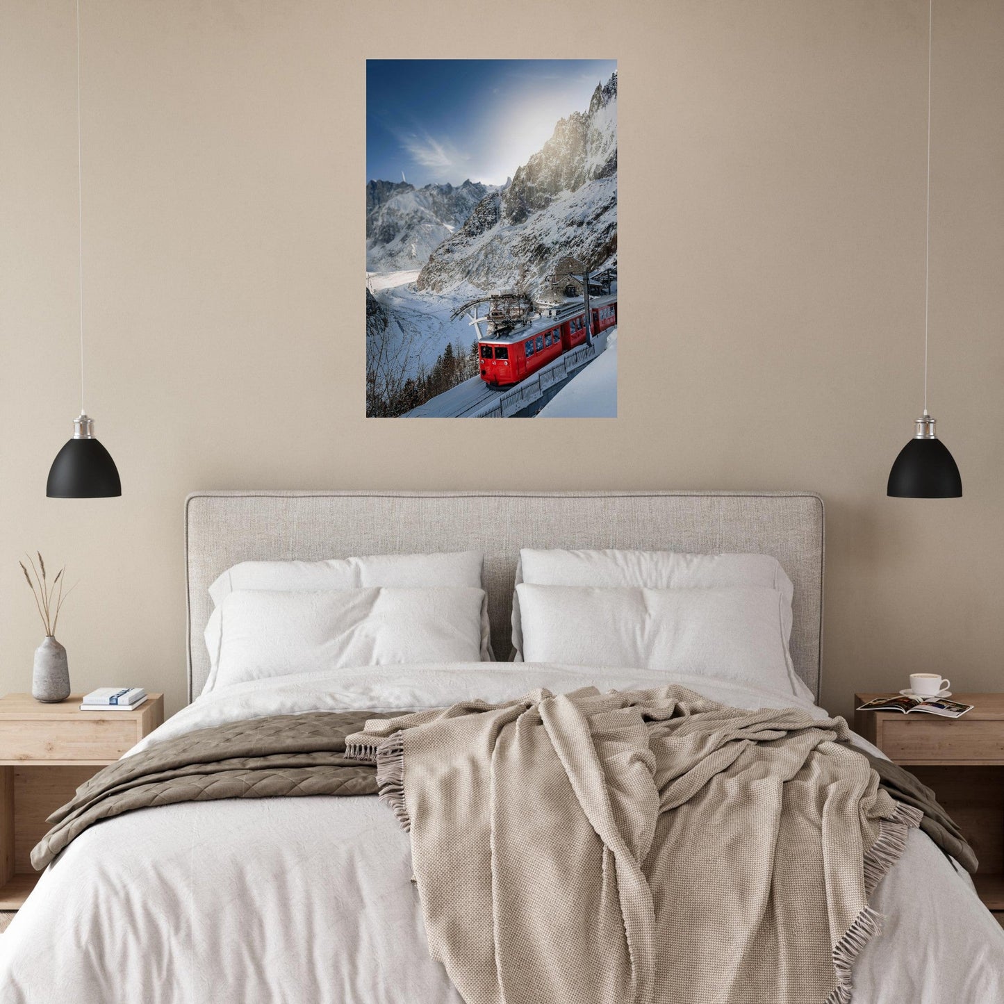 Vente Photo du train Montenvers Mer de Glace, Chamonix Mont-Blanc - Tableau photo alu montagne