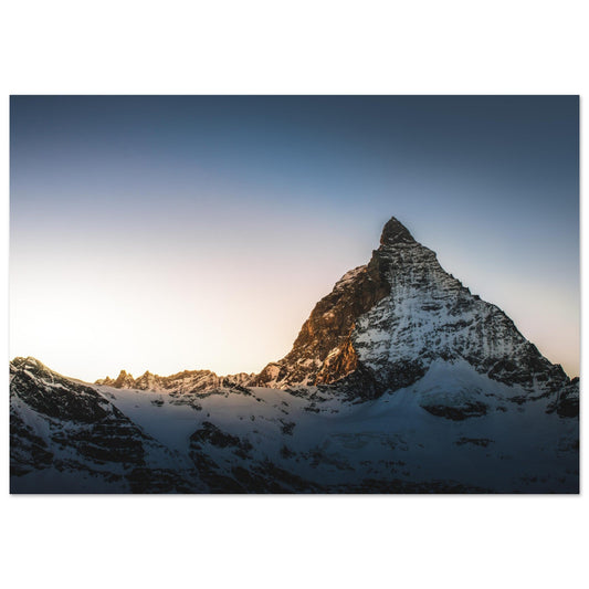 Vente Photo d'un coucher de soleil sur le Cervin, Alpes Suisse - gros plan - Tableau photo alu montagne