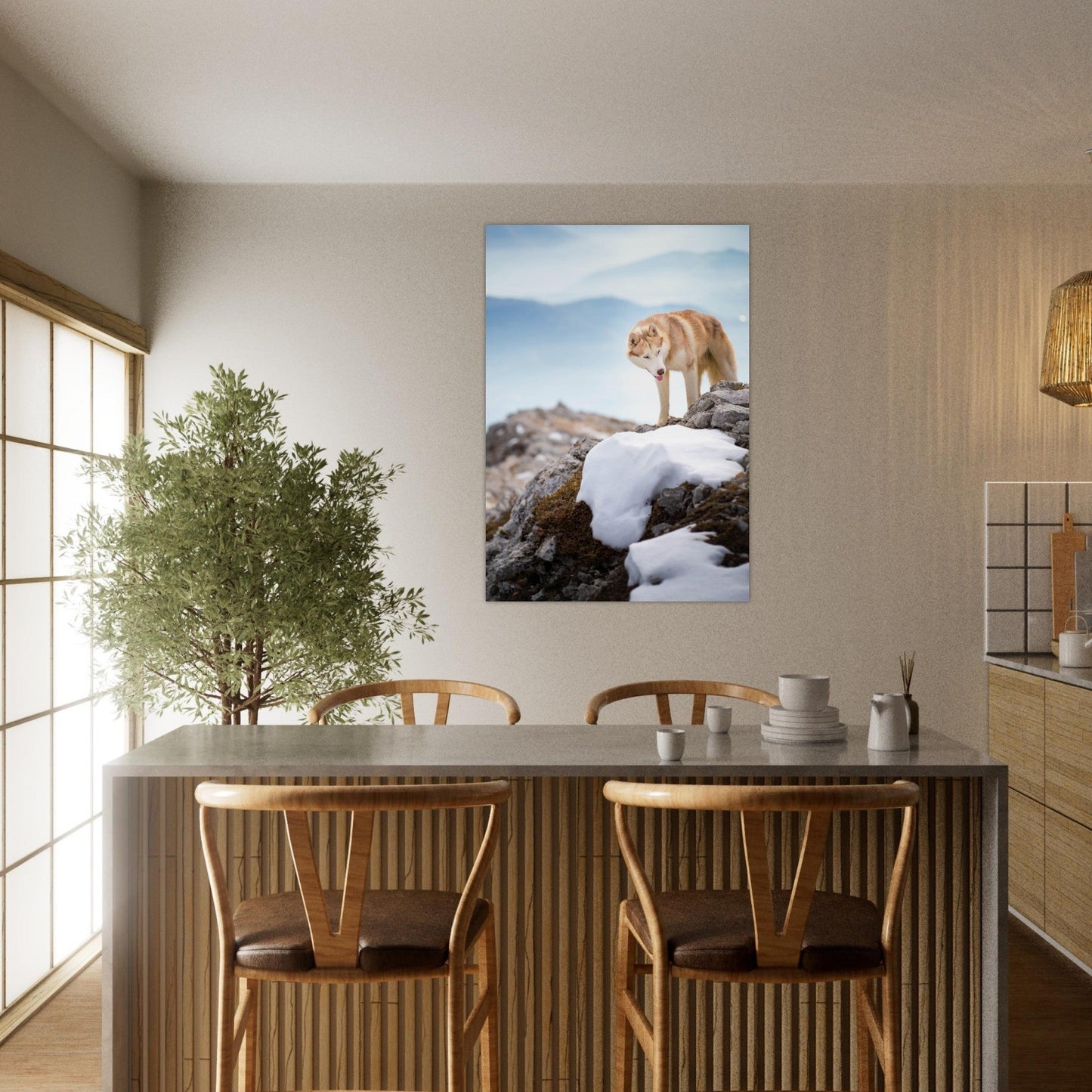 Tableau photo Photo d'un husky - 7 — tirage aluminium Dibond mat, fabrication française, prêt à accrocher