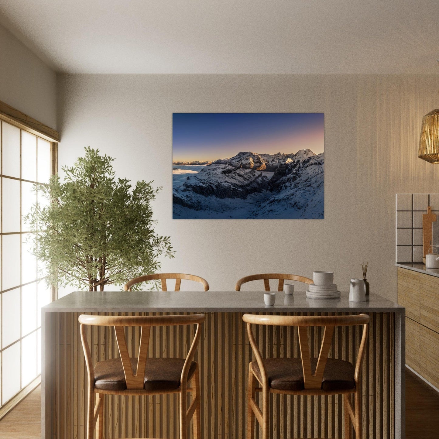 Tableau photo Photo d'un lever de soleil sur la Grande Casse — tirage aluminium Dibond mat, fabrication française, prêt à accrocher