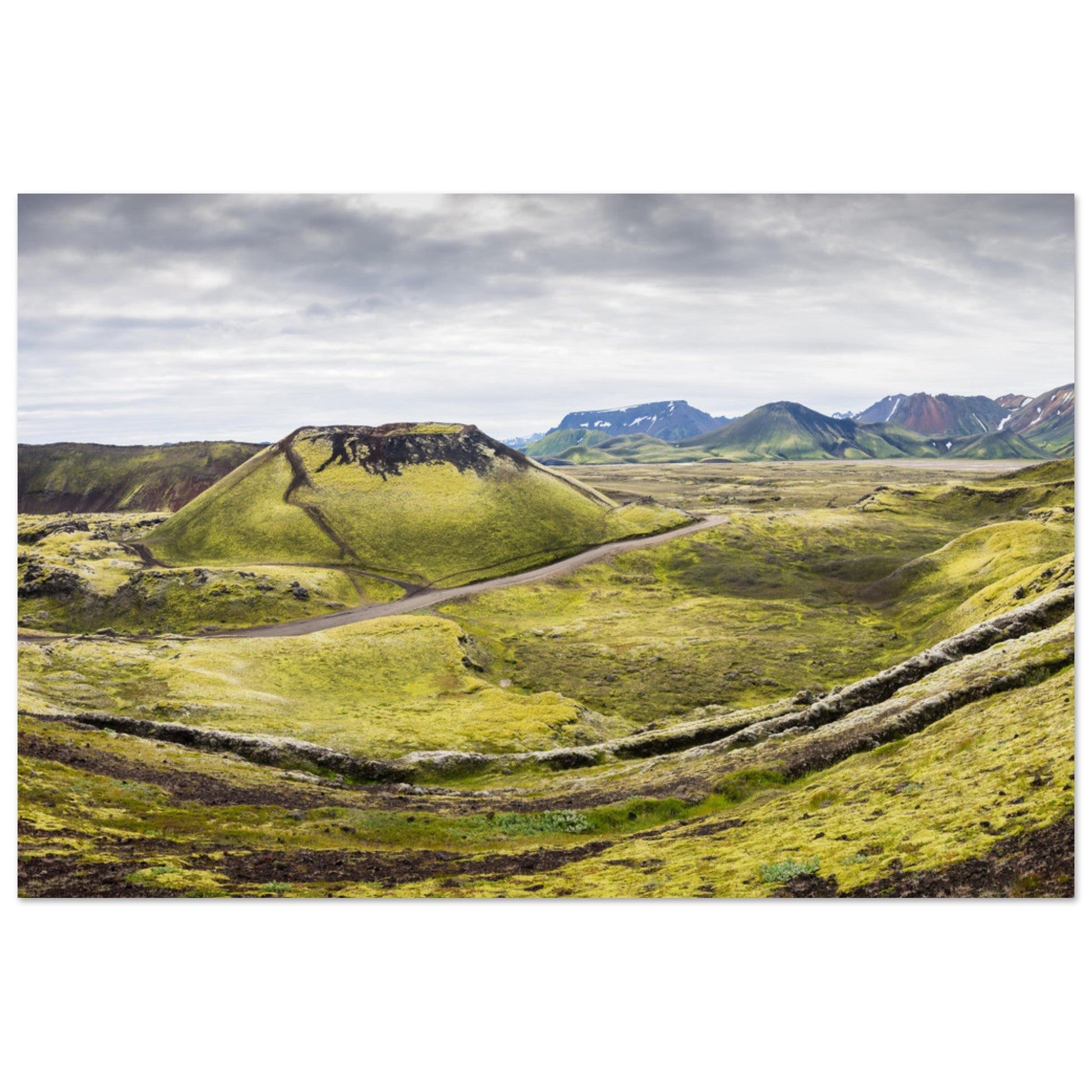 Vente Photo d'un volcan sur la route du Landmannalaugar, Islande - Tableau photo alu montagne