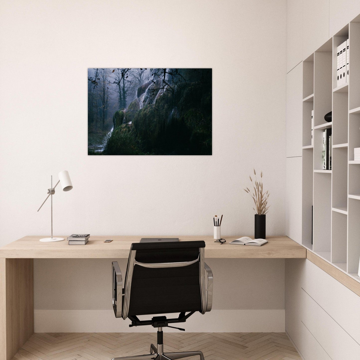 Tableau photo Photo d'une foret dans le Jura — tirage aluminium Dibond mat, fabrication française, prêt à accrocher
