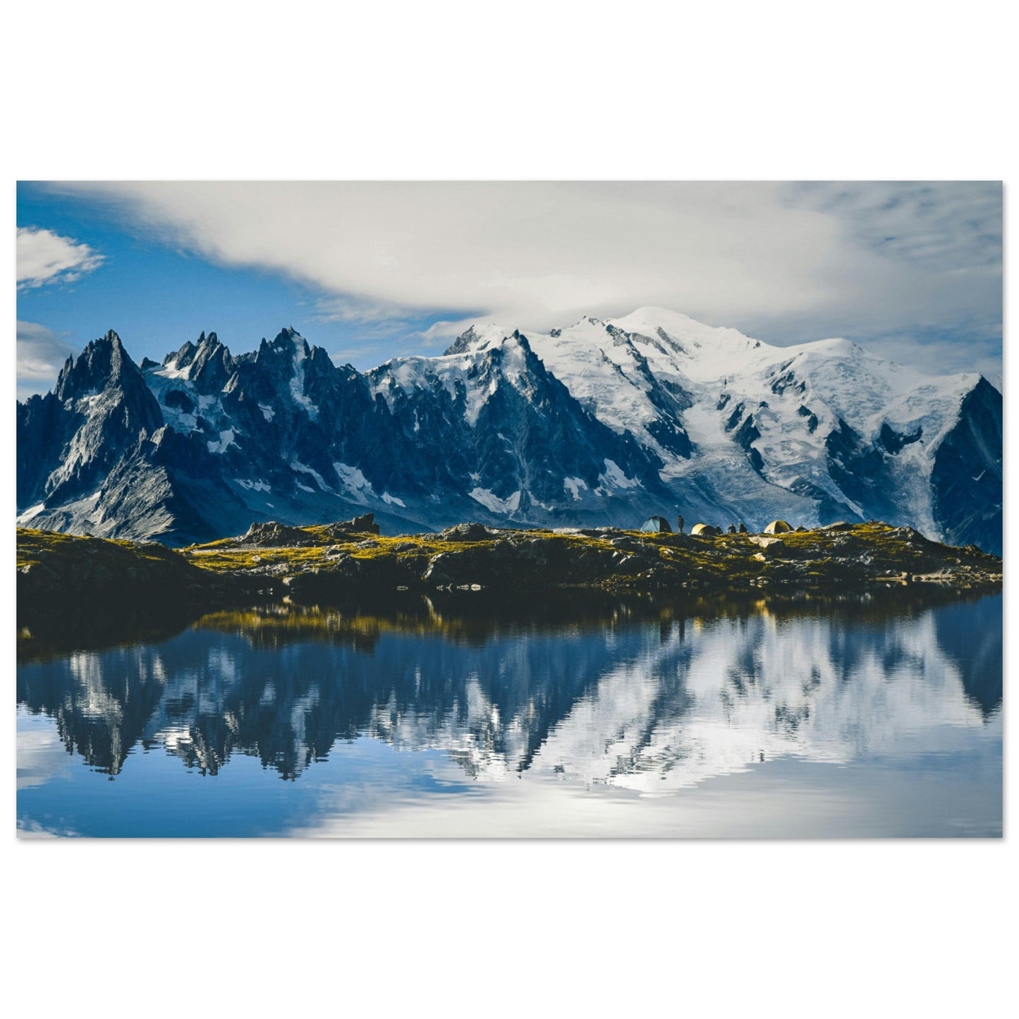 Vente Photo reflet du Mont-Blanc dans le lac de Cheserys - Tableau photo alu montagne