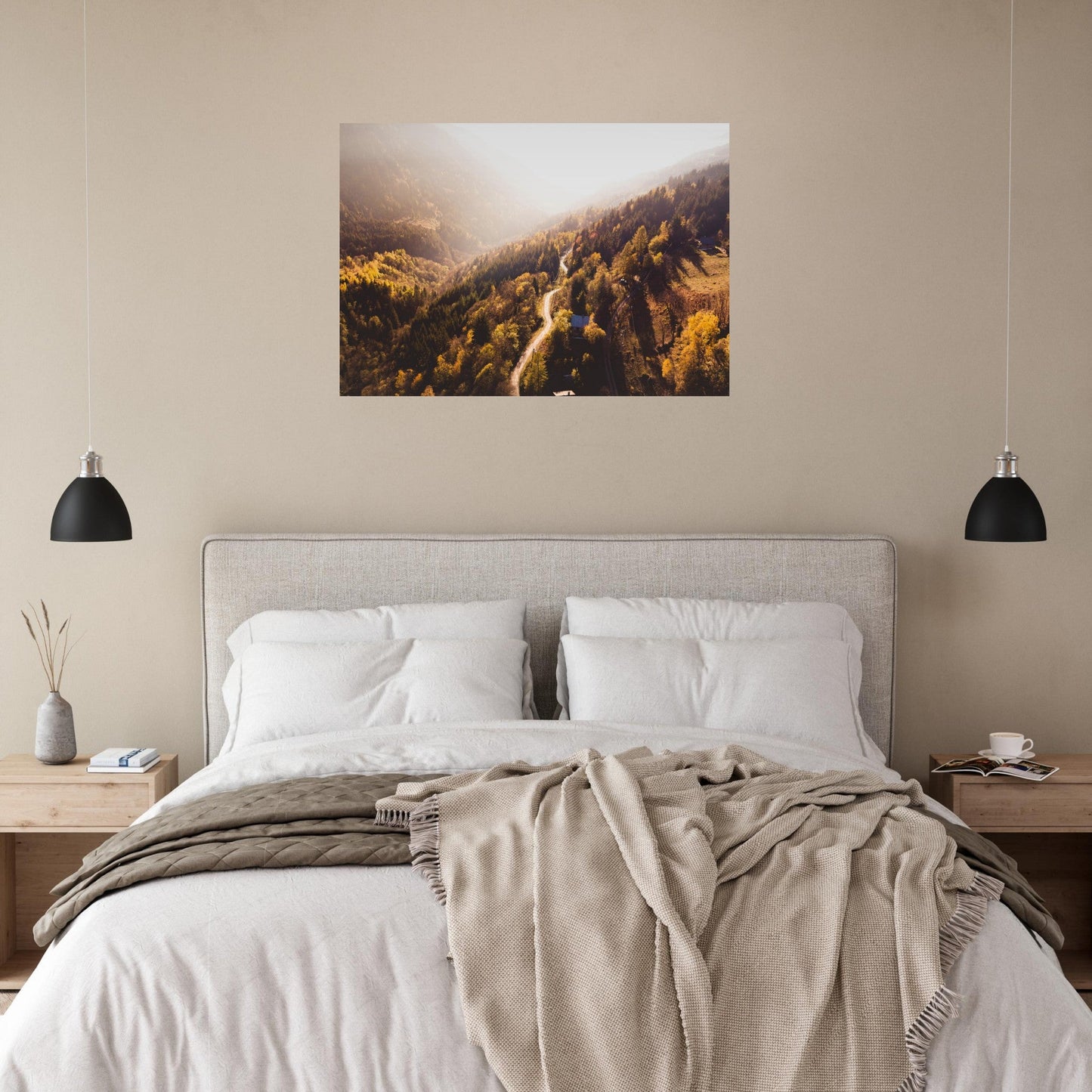 Tableau photo Photos de sapins en automne, Savoie — tirage aluminium Dibond mat, fabrication française, prêt à accrocher