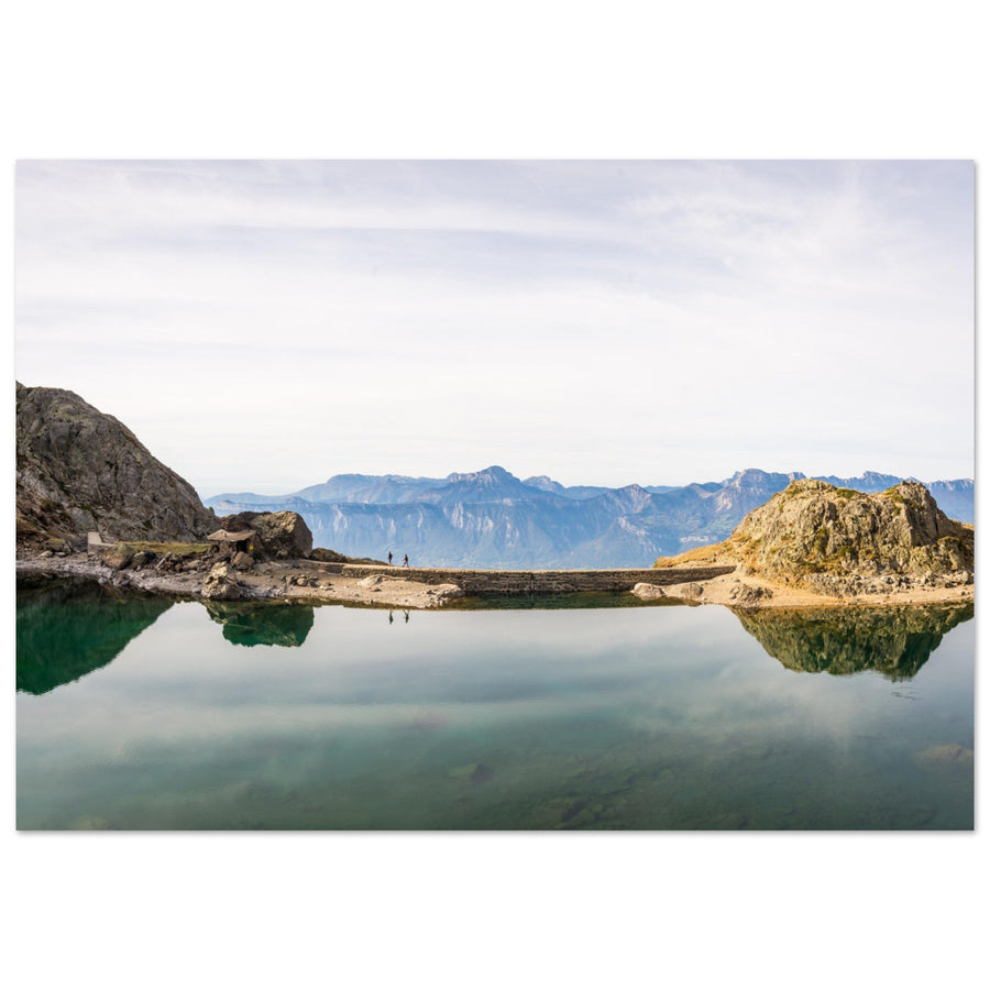Tableau photo en Alu Dibond : Le lac du Crozet, massif de Belledonne