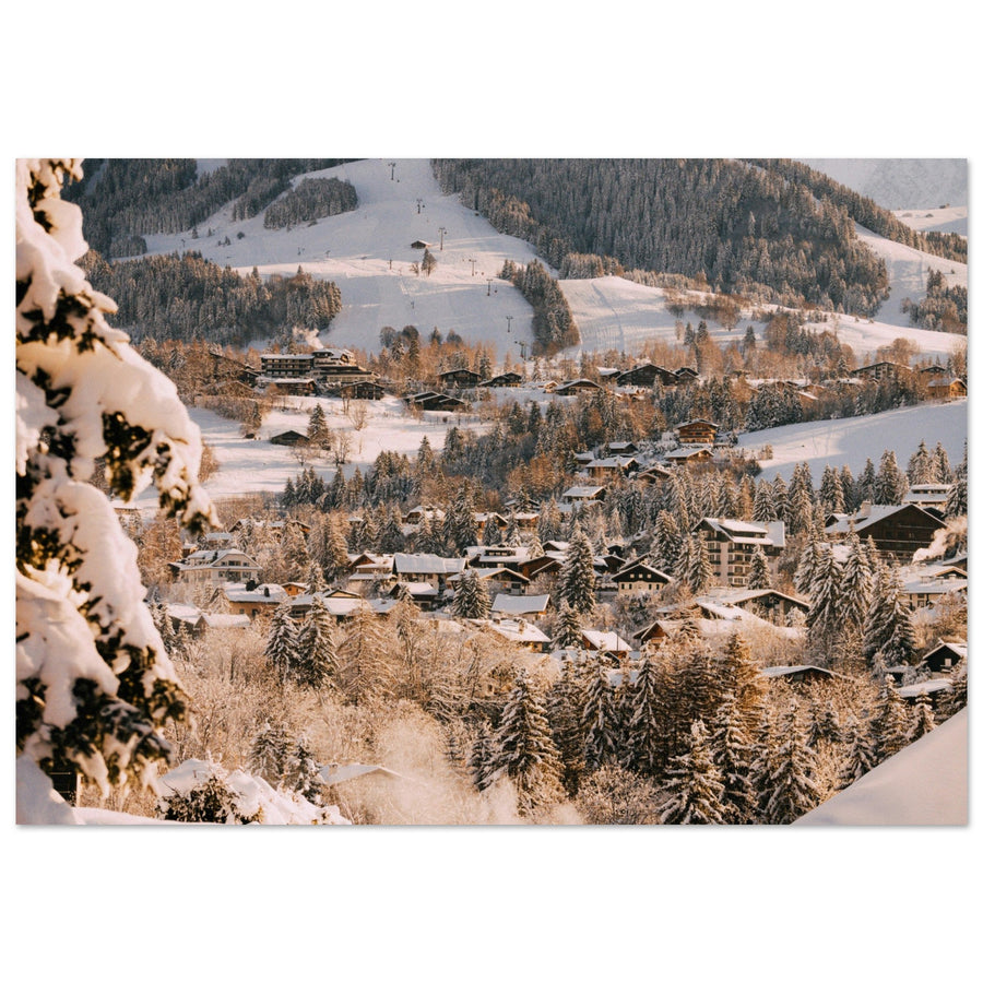 Tableau photo en Alu Dibond : La station de ski Megève, Haute-Savoie