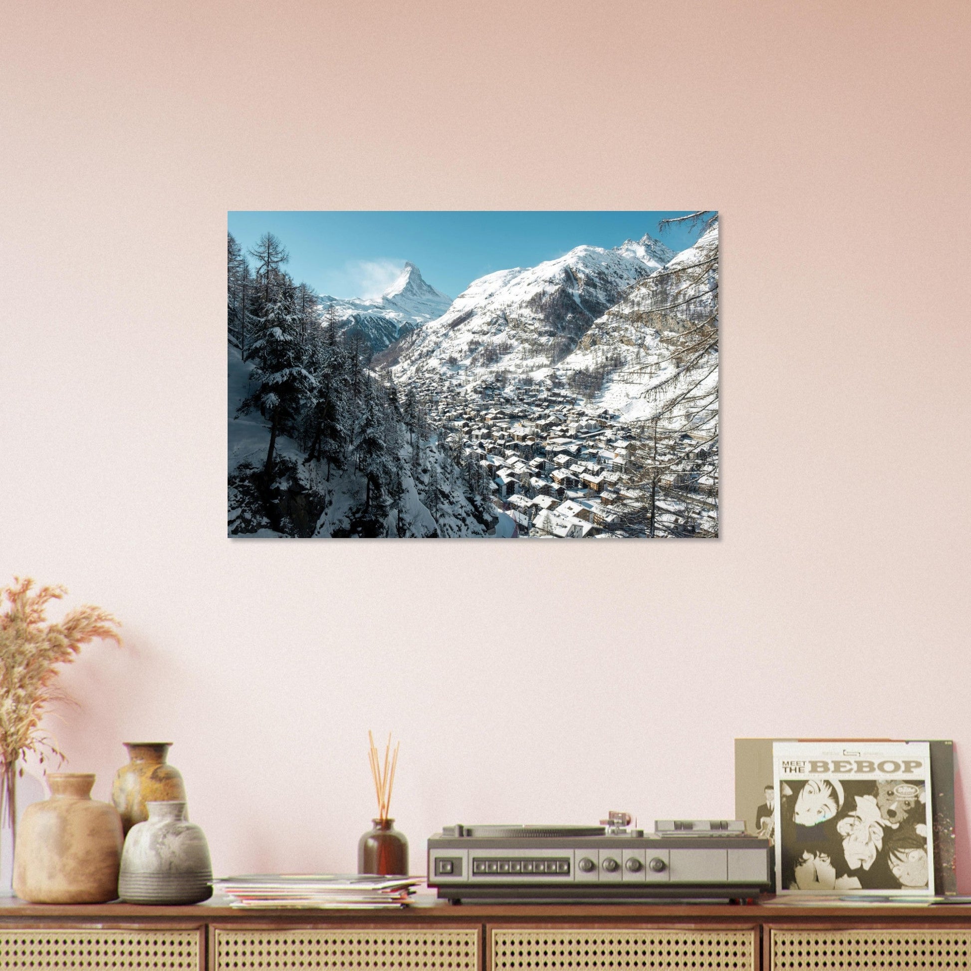 Vente Photo de Zermatt sous la neige, Suisse #2 - Tableau photo alu montagne