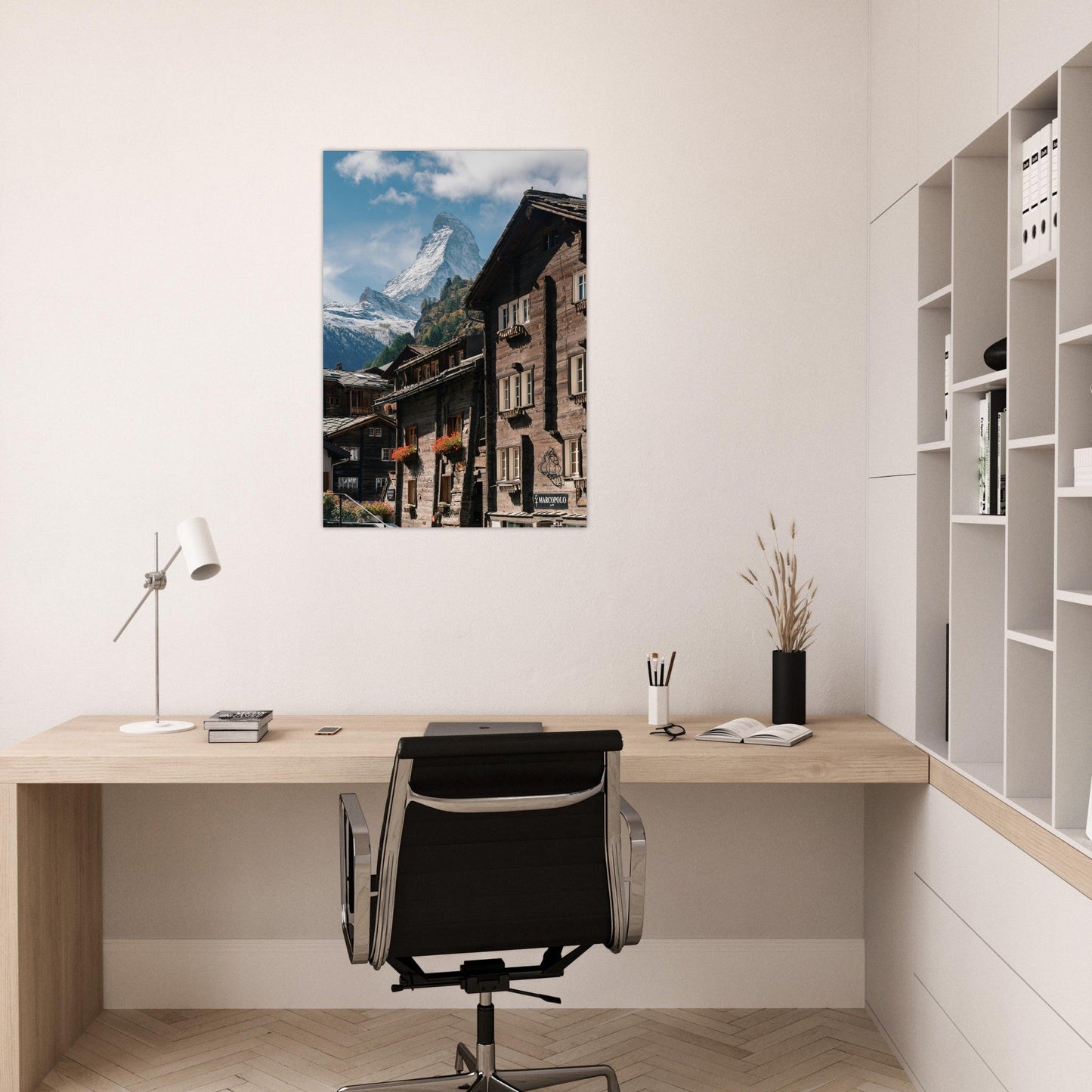 Tableau photo Photo de Zermatt, Suisse 1 — tirage aluminium Dibond mat, fabrication française, prêt à accrocher