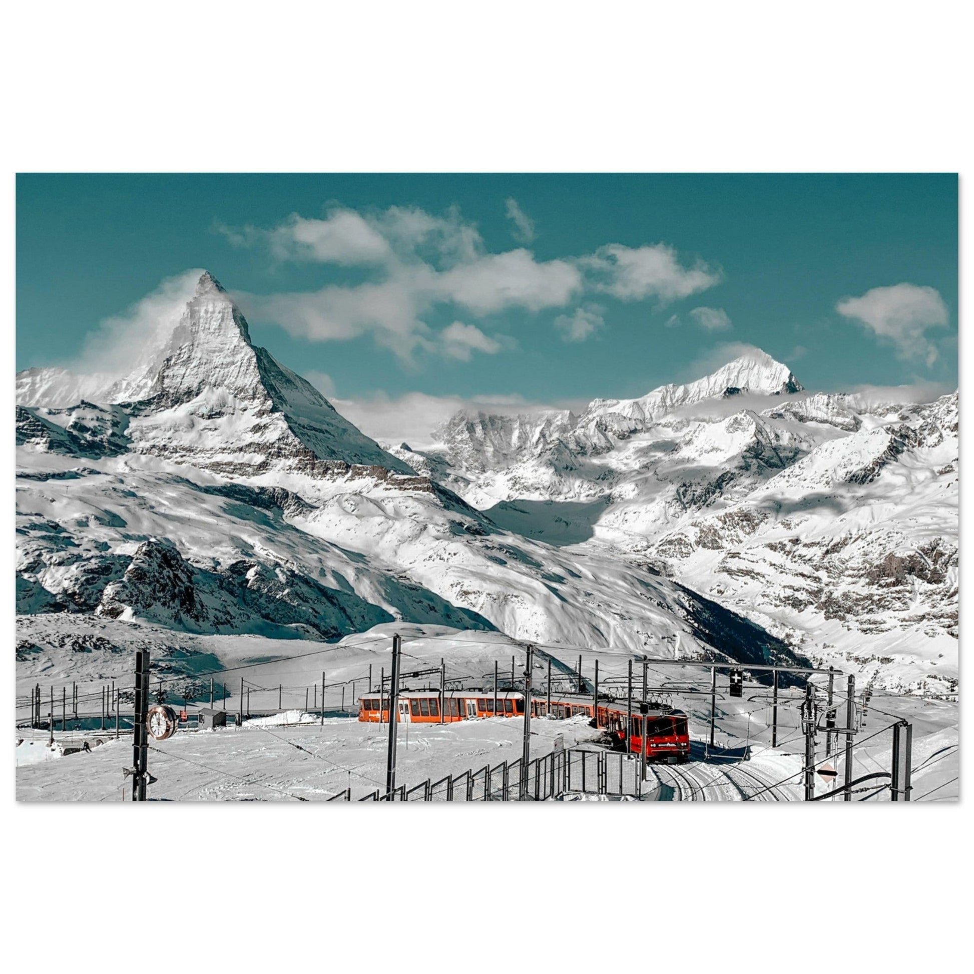 Vente Photo du train de Zermatt, Alpes Suisse #1 - Tableau photo alu montagne