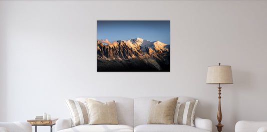Mont-Blanc en tableau photo : guide formats & déco (Alu Dibond) - Tableaux photos paysages ｜ Alu Art Mountains