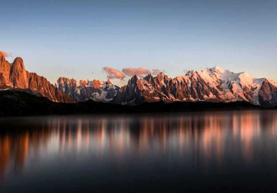 Tableau photo tableau photo coucher soleil mont blanc lacs des cheserys
