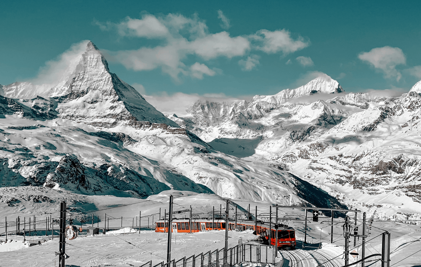Photos du Cervin, du Gornergrat, des glaciers et du village de Zermatt — tableaux photo sur aluminium Dibond