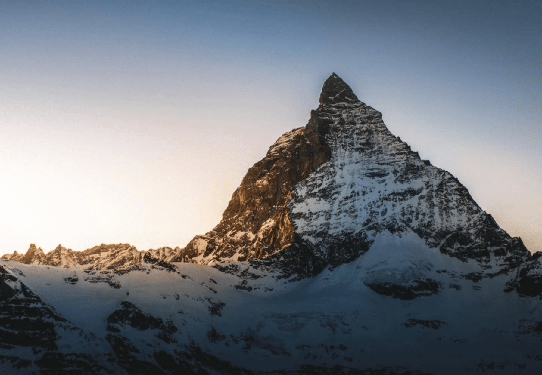 Photos of the Matterhorn, its reflections, Zermatt and the Valais landscapes