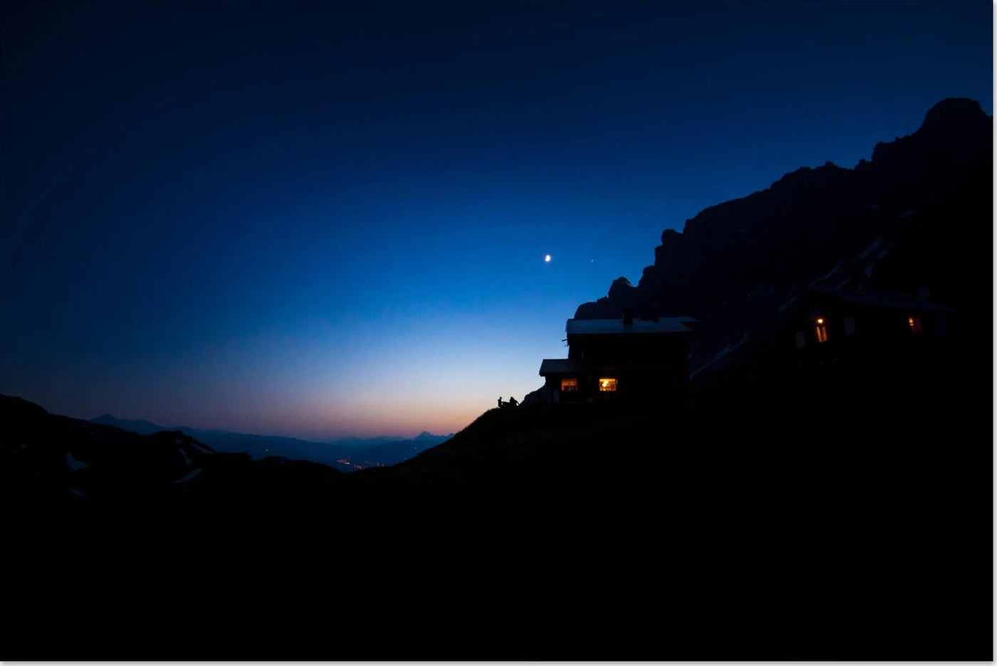Sélection de tableaux photo de montagne de nuit