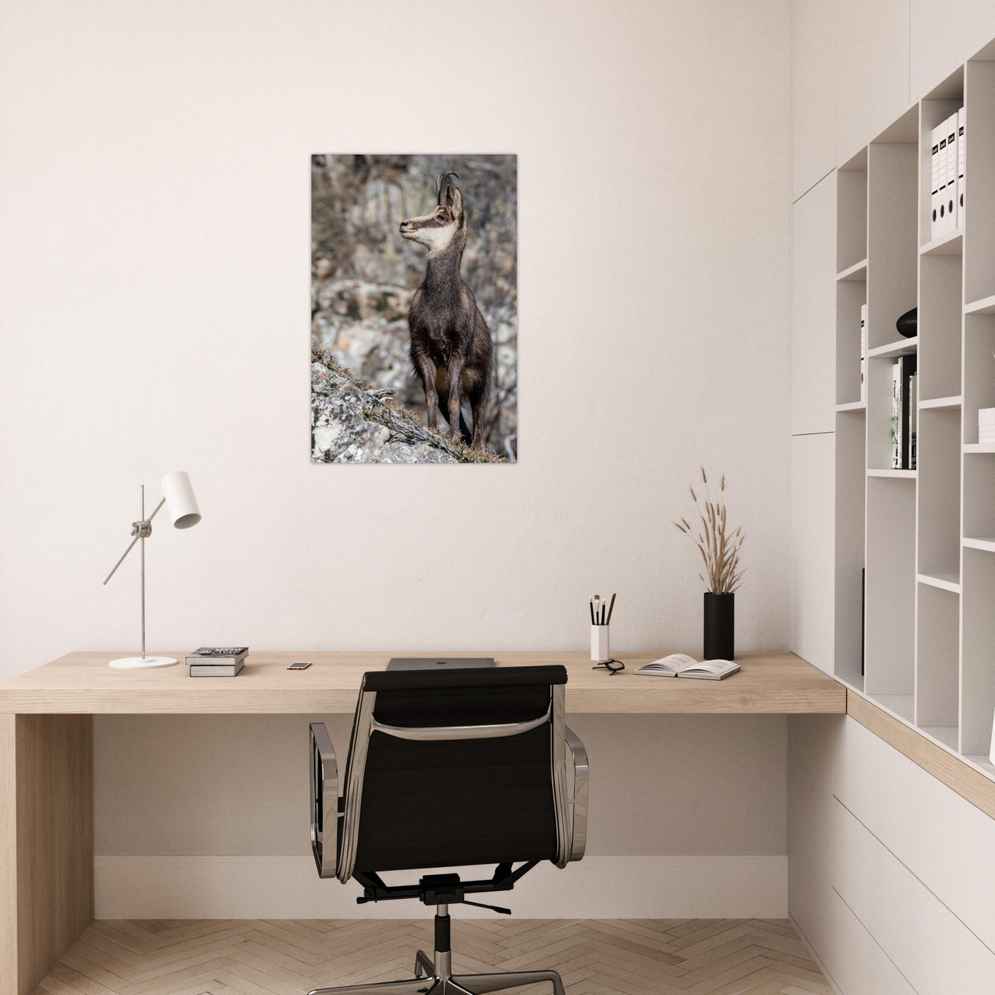 Simulation of an AluArtMountains print in an interior setting