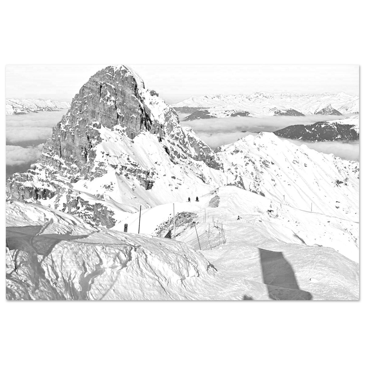 Photo de la Dent de Burgin depuis la Saulire, à Méribel — photo print on matte aluminium Dibond