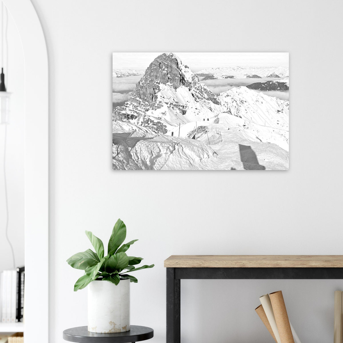 Photo de la Dent de Burgin depuis la Saulire, à Méribel — photo print on matte aluminium Dibond