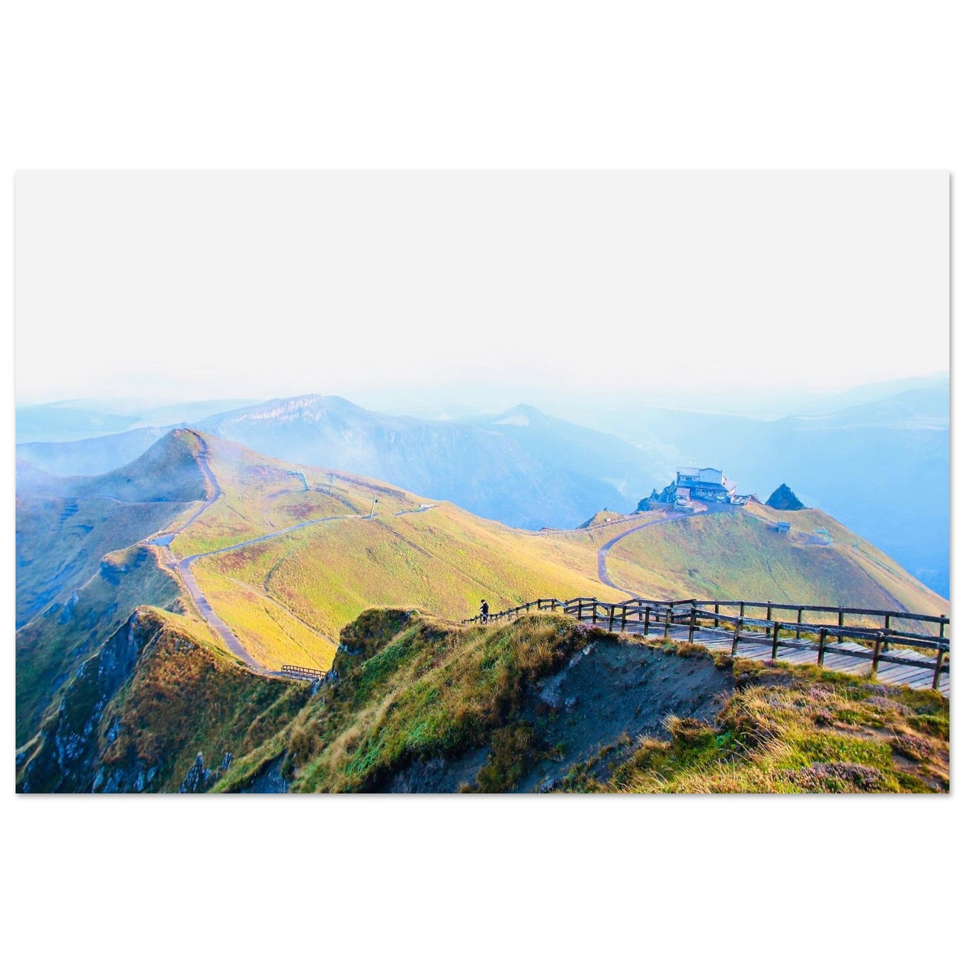 Tableau photo du massif du Sancy en Auvergne au format 30 × 45 cm sur aluminium Dibond mat