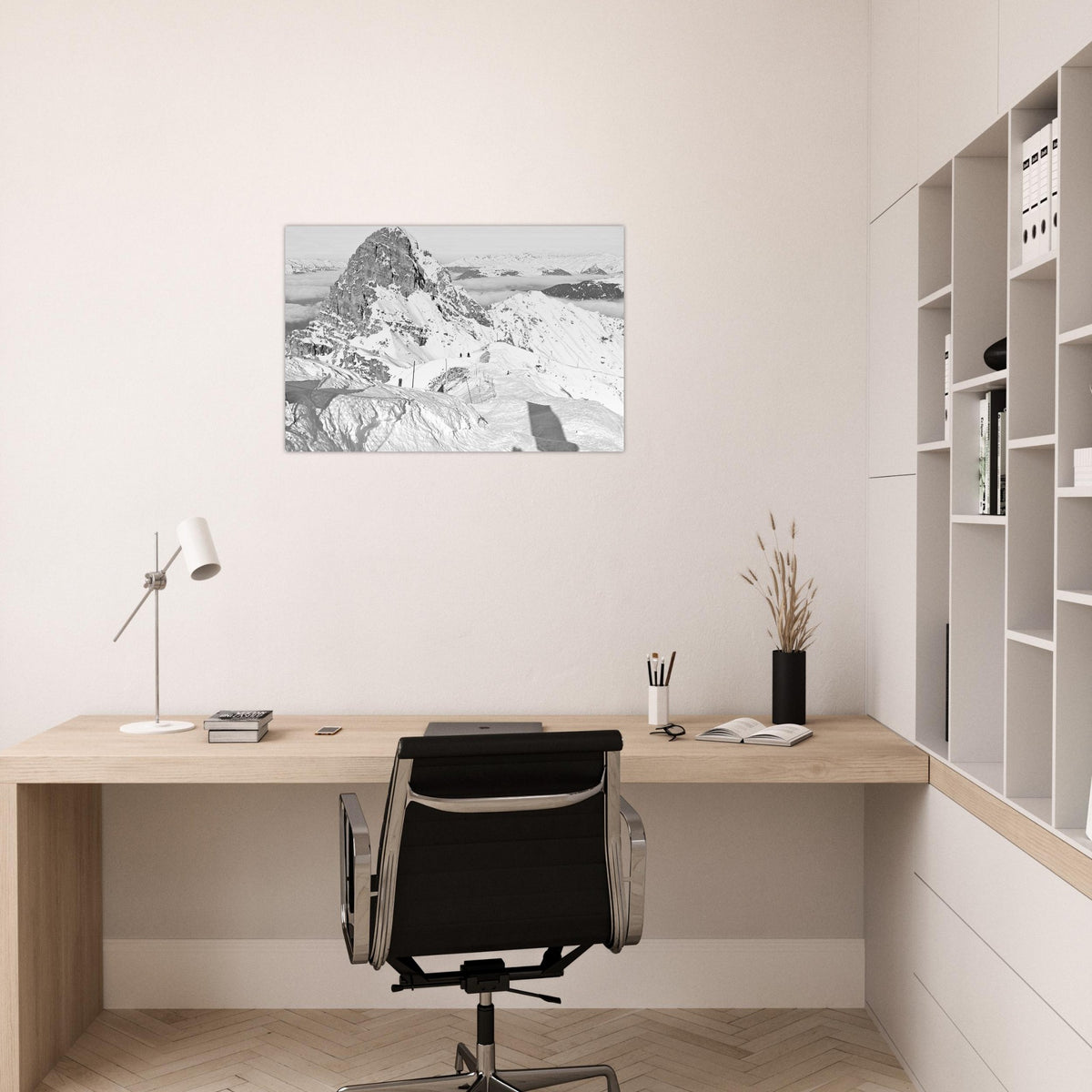 Photo de la Dent de Burgin depuis la Saulire, à Méribel — photo print on matte aluminium Dibond