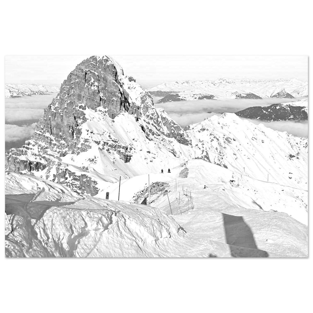 Photo de la Dent de Burgin depuis la Saulire, à Méribel — photo print on matte aluminium Dibond