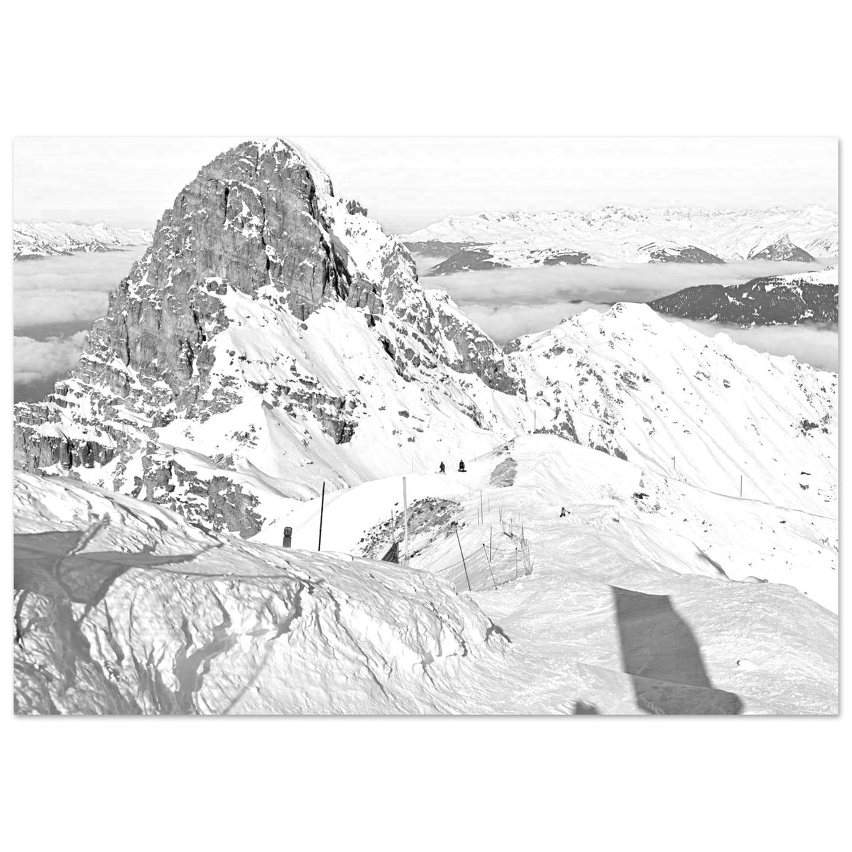 Photo de la Dent de Burgin depuis la Saulire, à Méribel — photo print on matte aluminium Dibond