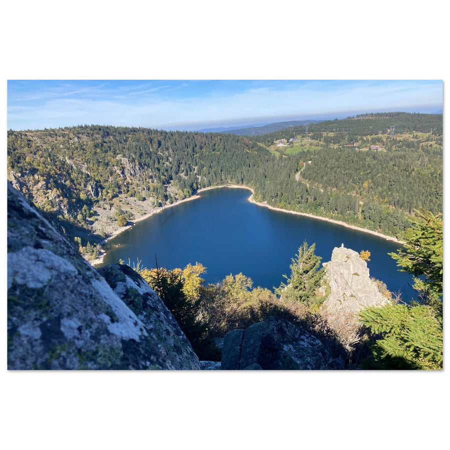 Tableau photo du Lac Blanc dans le massif des Vosges sur aluminium Dibond mat, format 30 × 45 cm