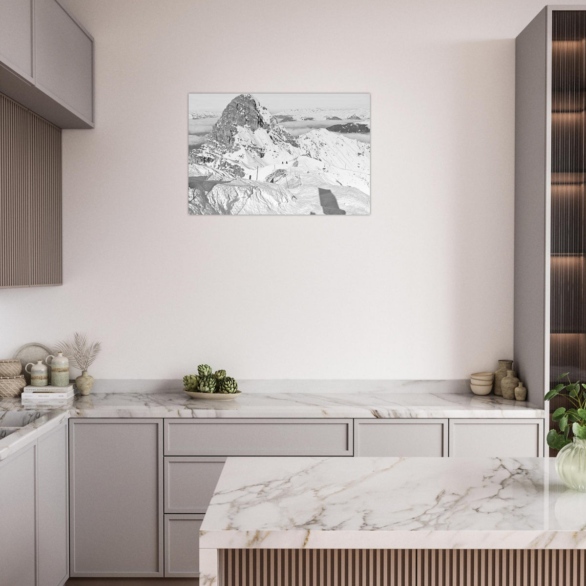 Photo de la Dent de Burgin depuis la Saulire, à Méribel — photo print on matte aluminium Dibond