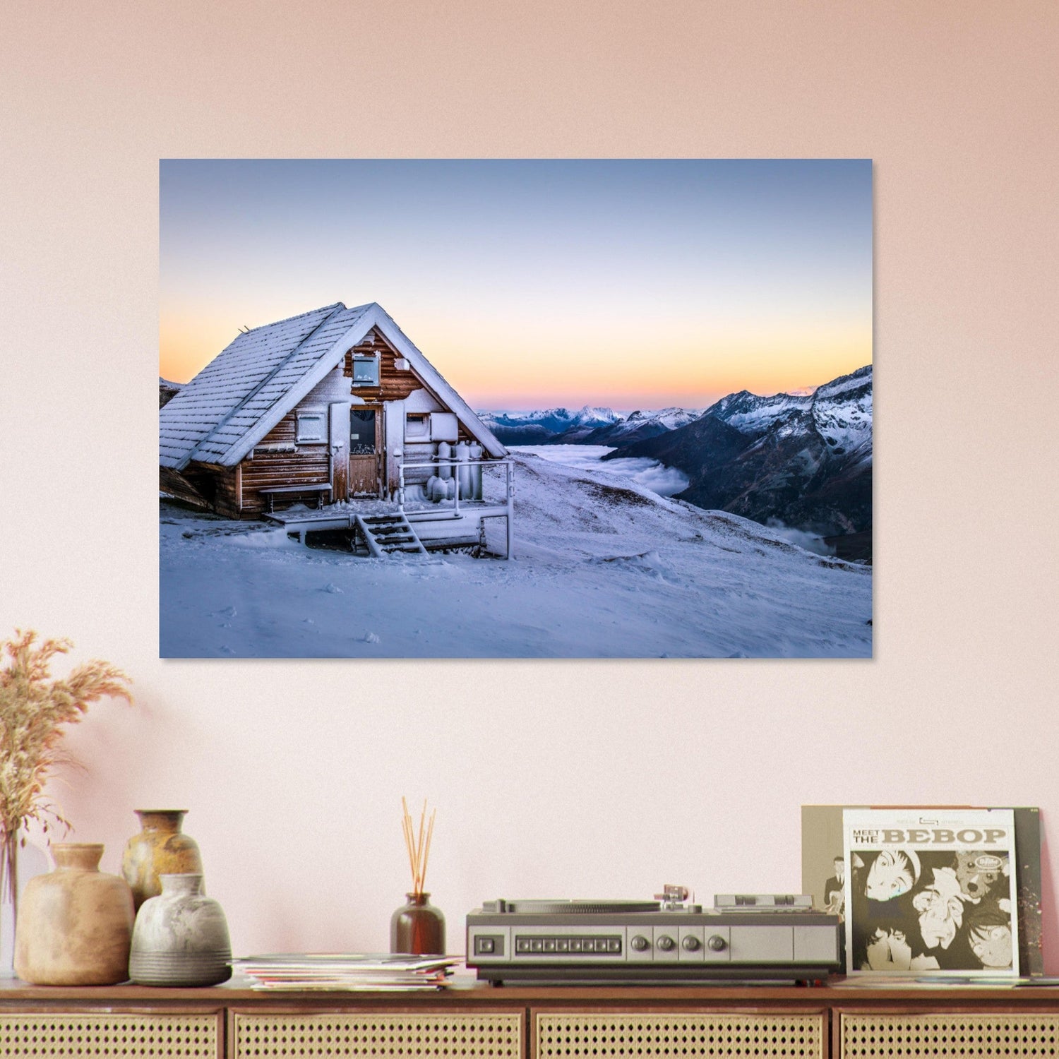 Refuge de la Vanoise au lever de soleil depuis Pralognan, massif de la Vanoise — Savoie