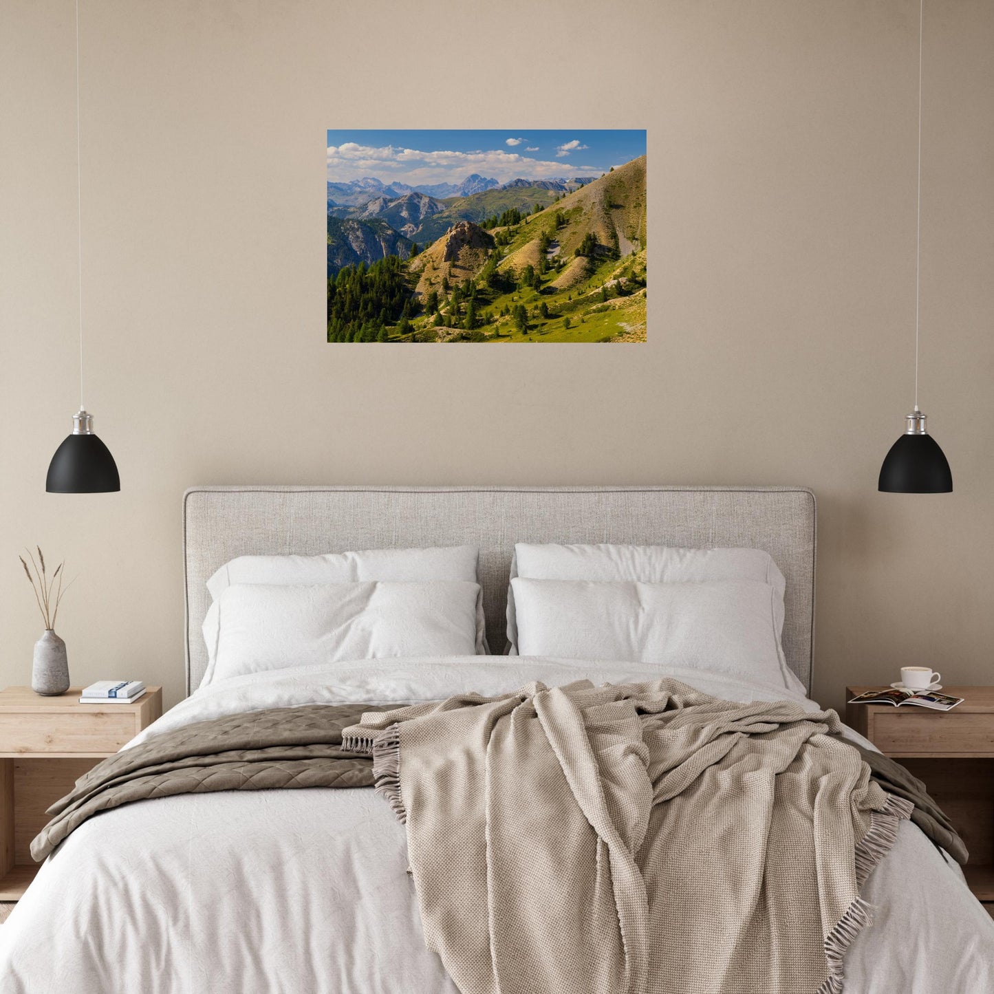 Décoration de chambre avec le tableau photo du col de la Bonette dans le Mercantour