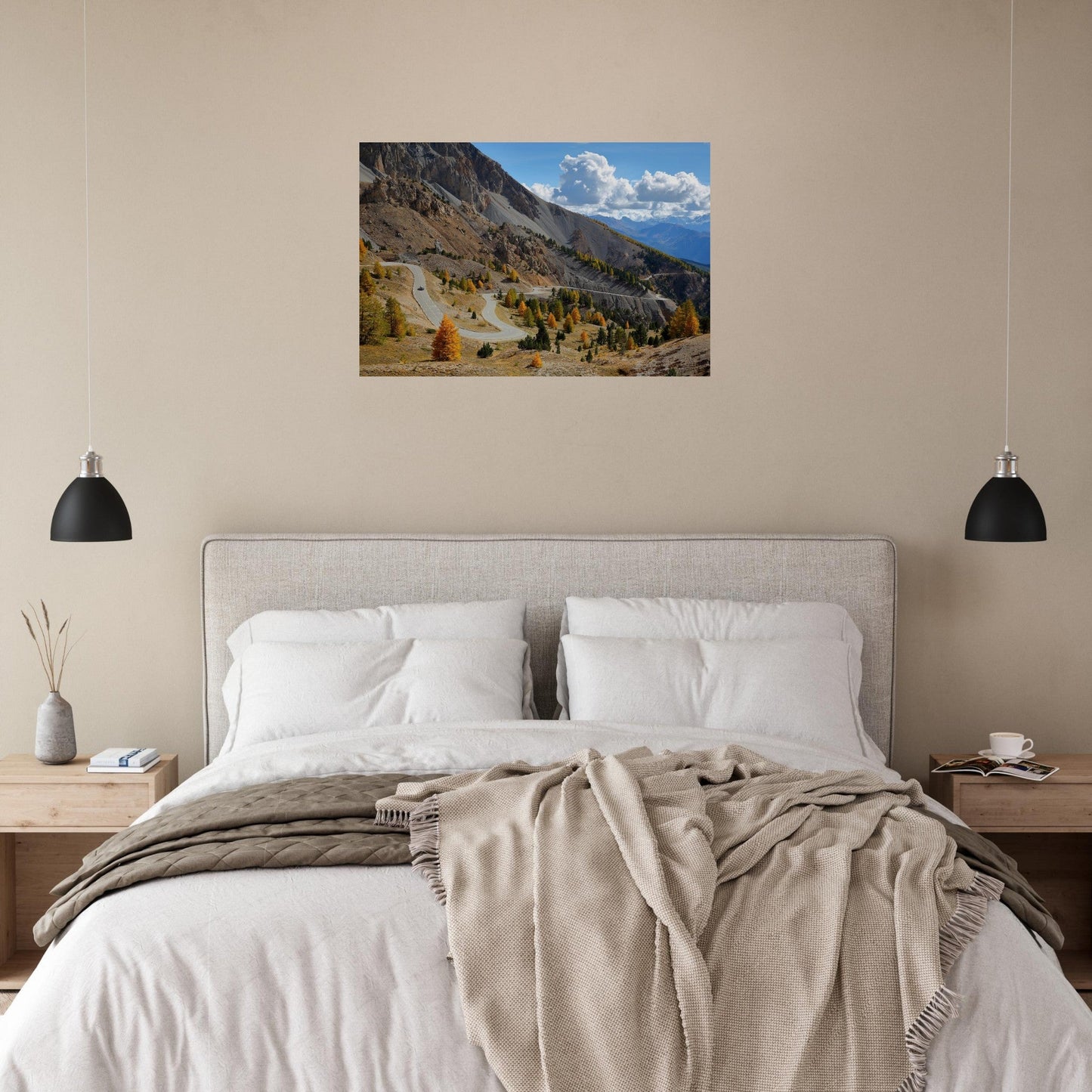 Photo of the Casse Déserte at the Col d'Izoard in autumn — photo print on matte aluminium Dibond