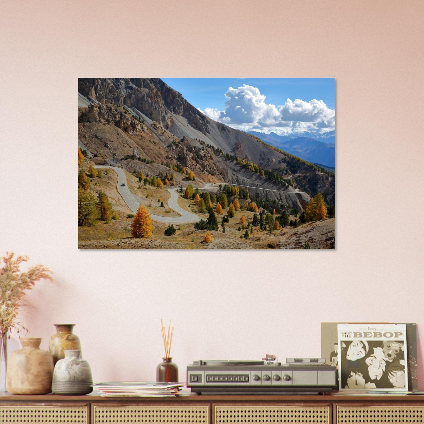 Photo of the Casse Déserte at the Col d'Izoard in autumn — photo print on matte aluminium Dibond