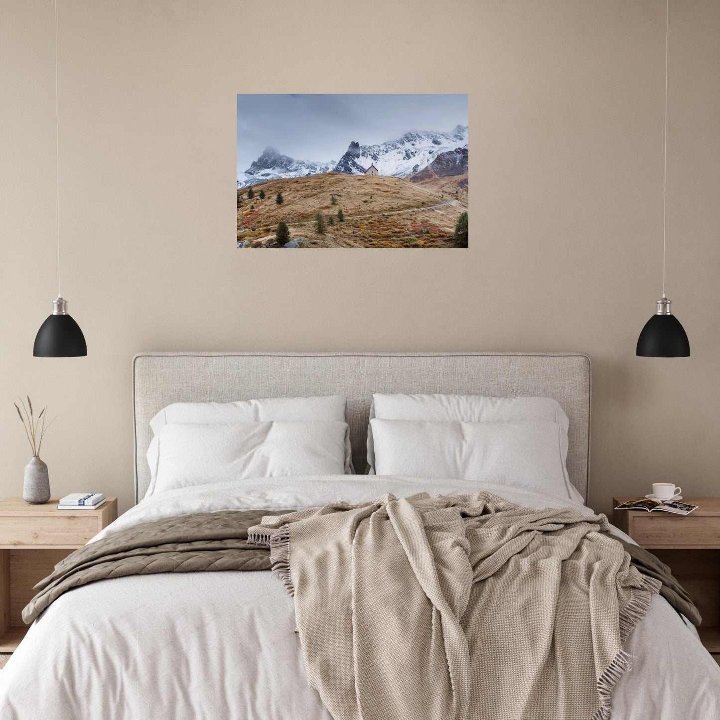 Photo de la chapelle de Clausis dans le Queyras — tableau photo paysage de montagne en Alu Dibond, fabrication française